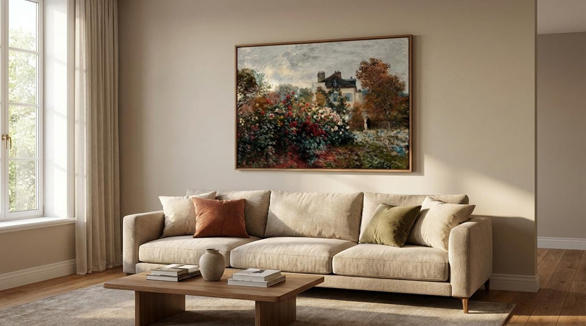 Vintage Rose Garden Print: French Countryside Floral Wall Art