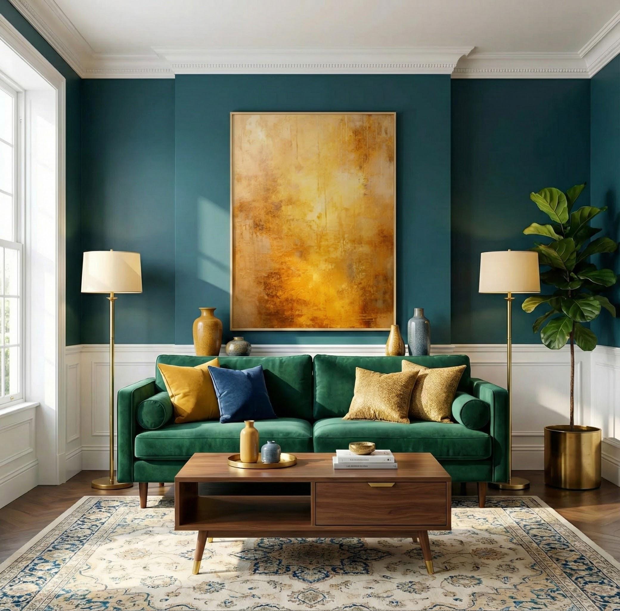 Abstract Sunlight Wall Art: Gold and Yellow - Modern Farmhouse Style