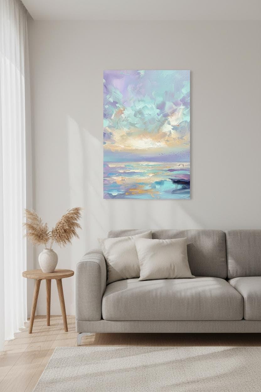 Sunset Sky Art Print - Vibrant Landscape Decor | Fiery Cloudscape Wall Art