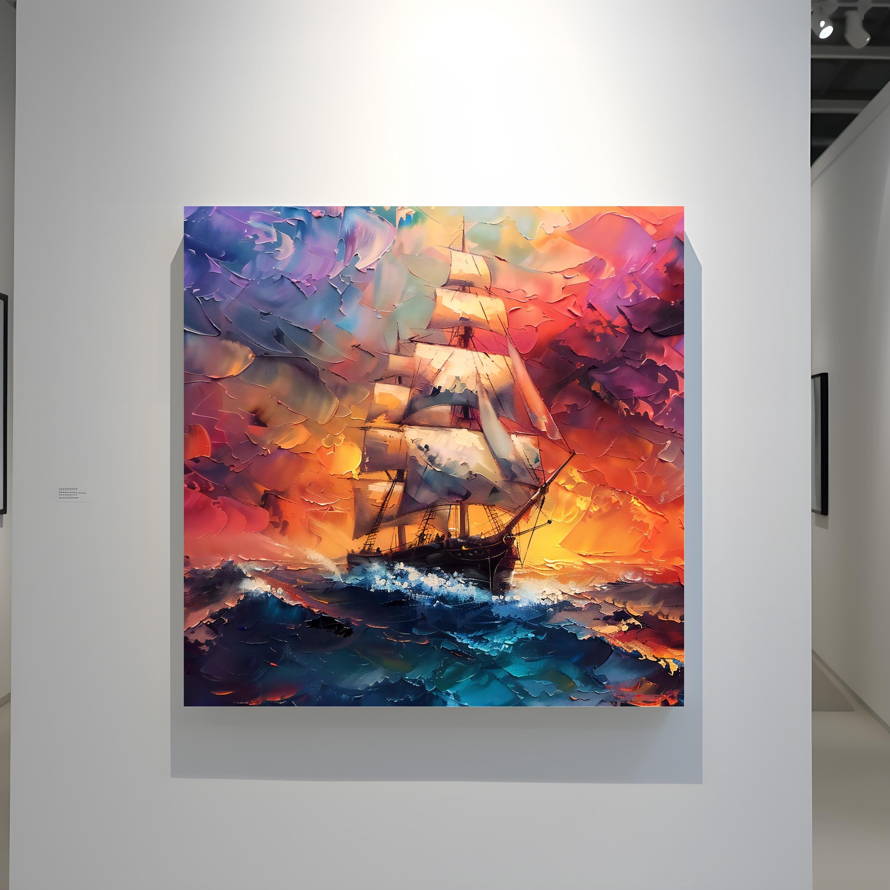 The Fire Ship: Dramatic Sailing Adventure Art | Supernatural & Otherworldly Seascape