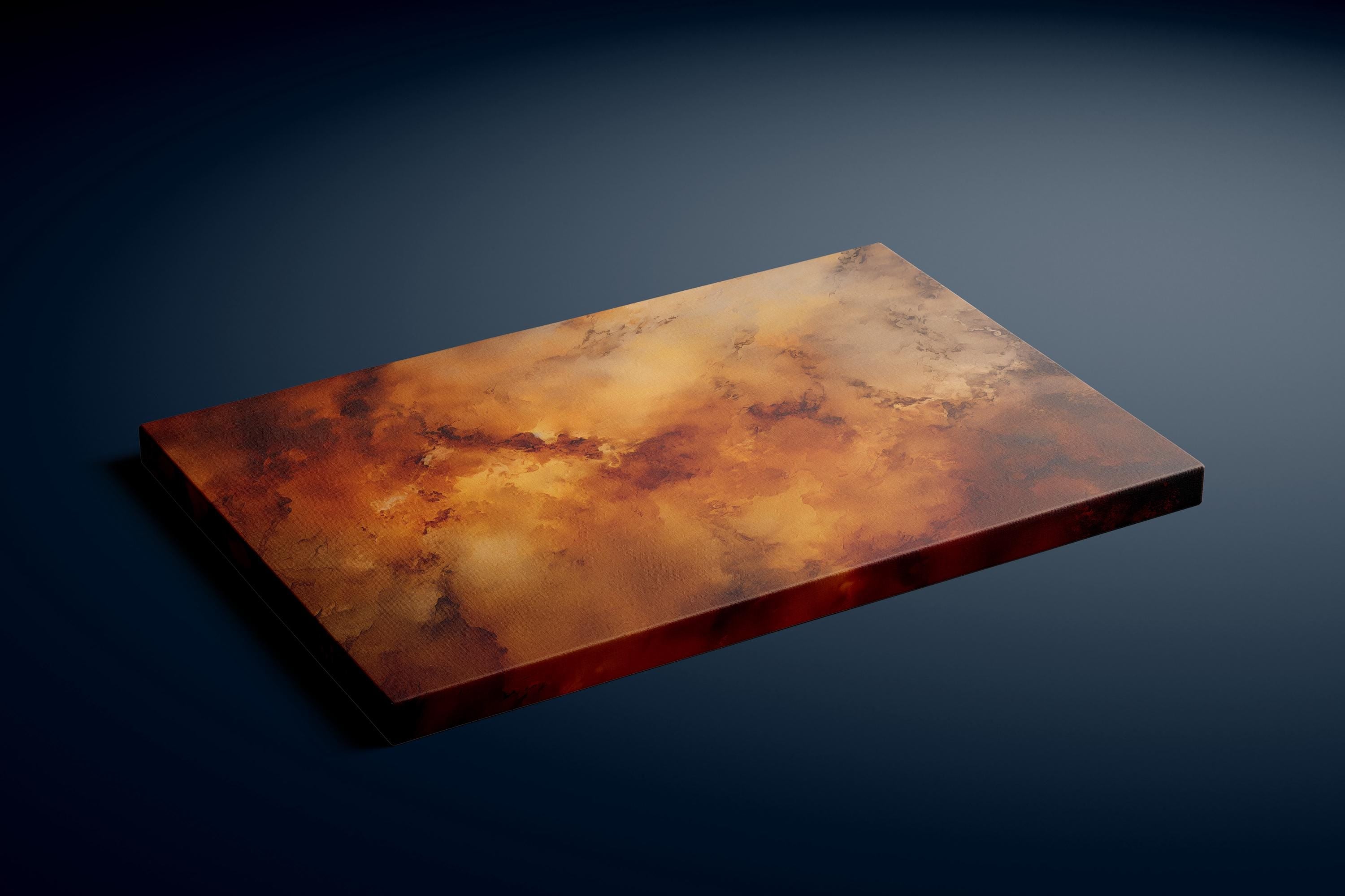 Earthen Harmony: Abstract Earth-Tone Art Print | Grounding & Serene Framed Wall Decor