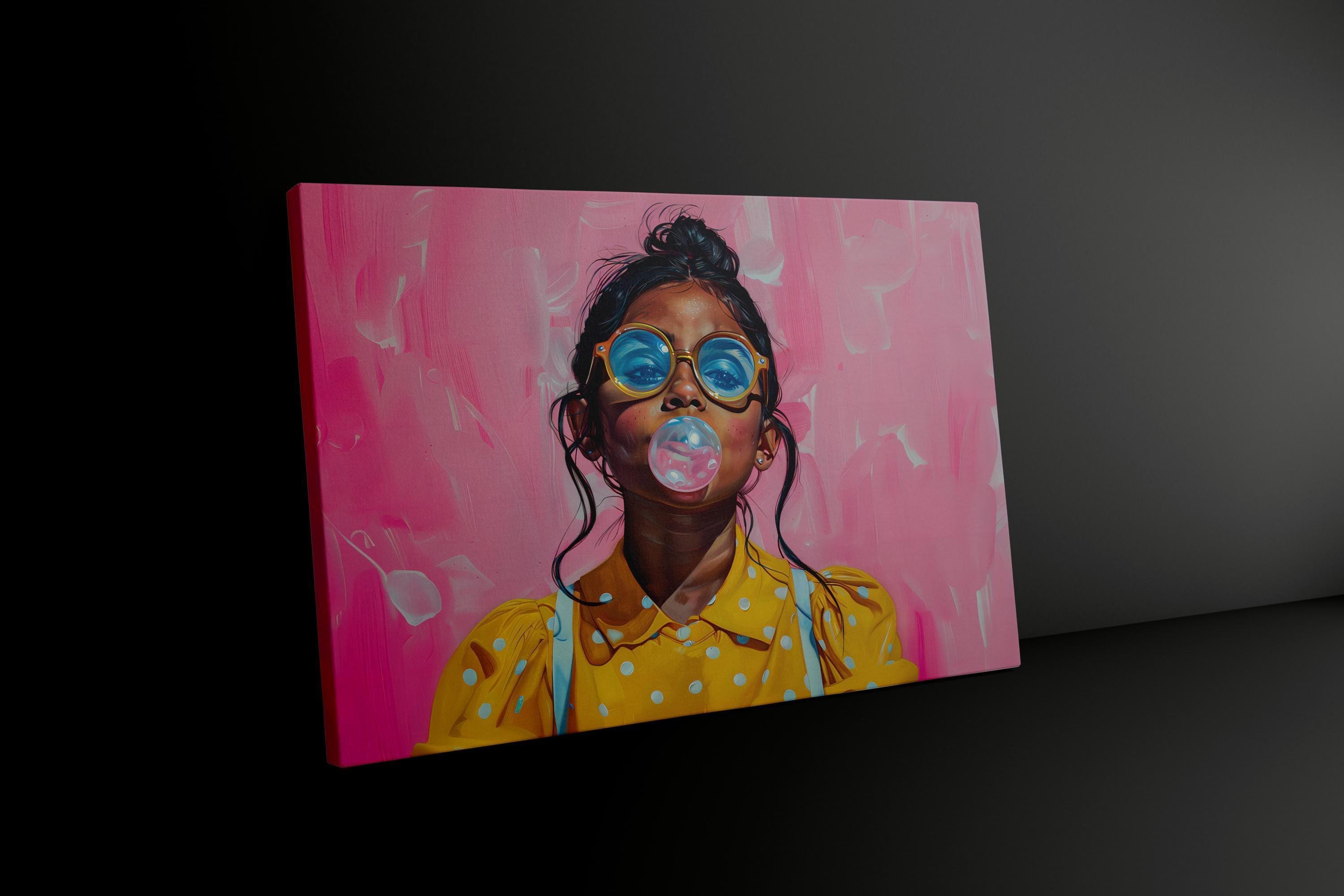 Latina Girl Canvas Print: Vibrant Portrait Art (Multiple Sizes)