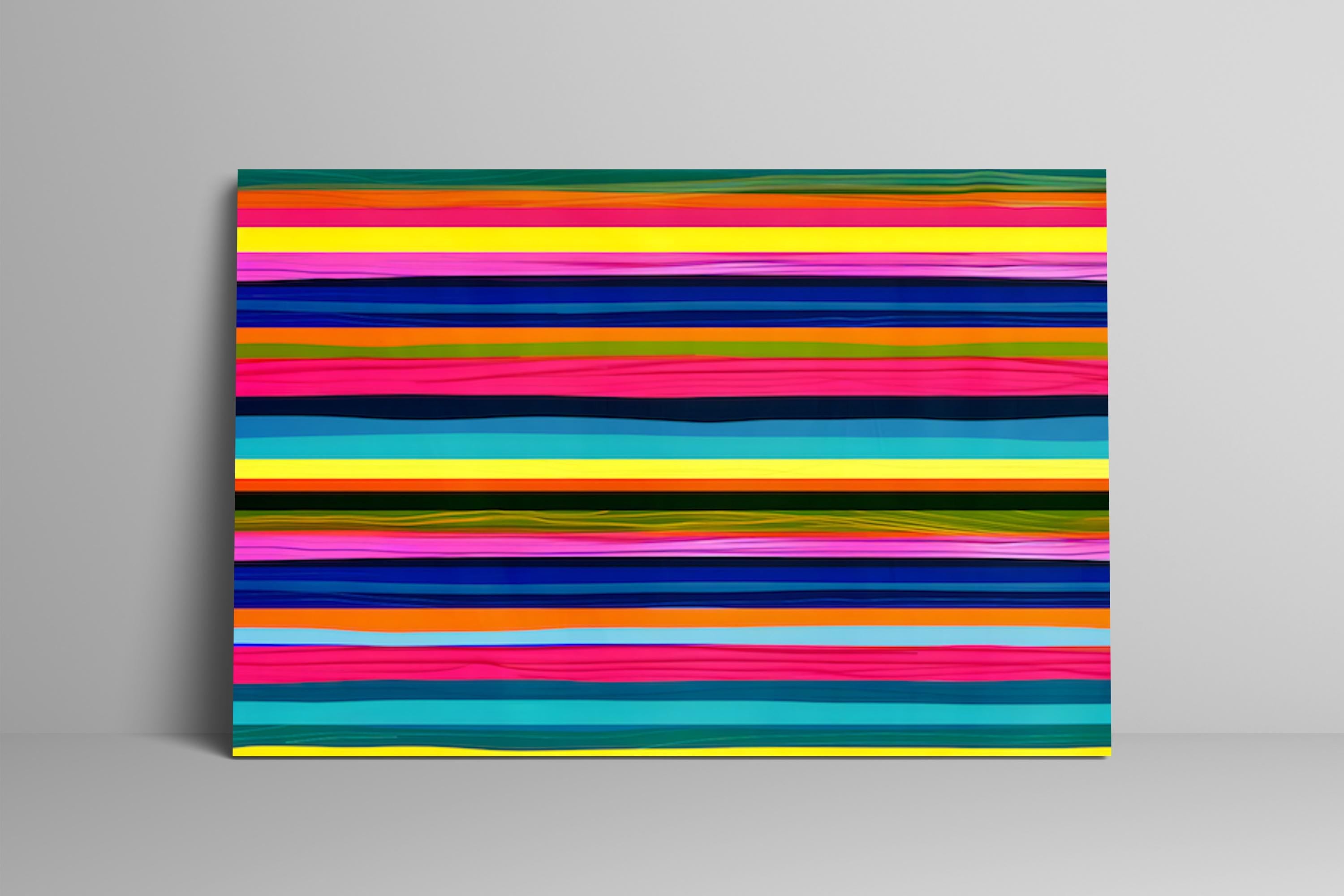 Vibrant Harmony: Modern Abstract Striped Canvas Art | Bold & Colorful Wall Decor