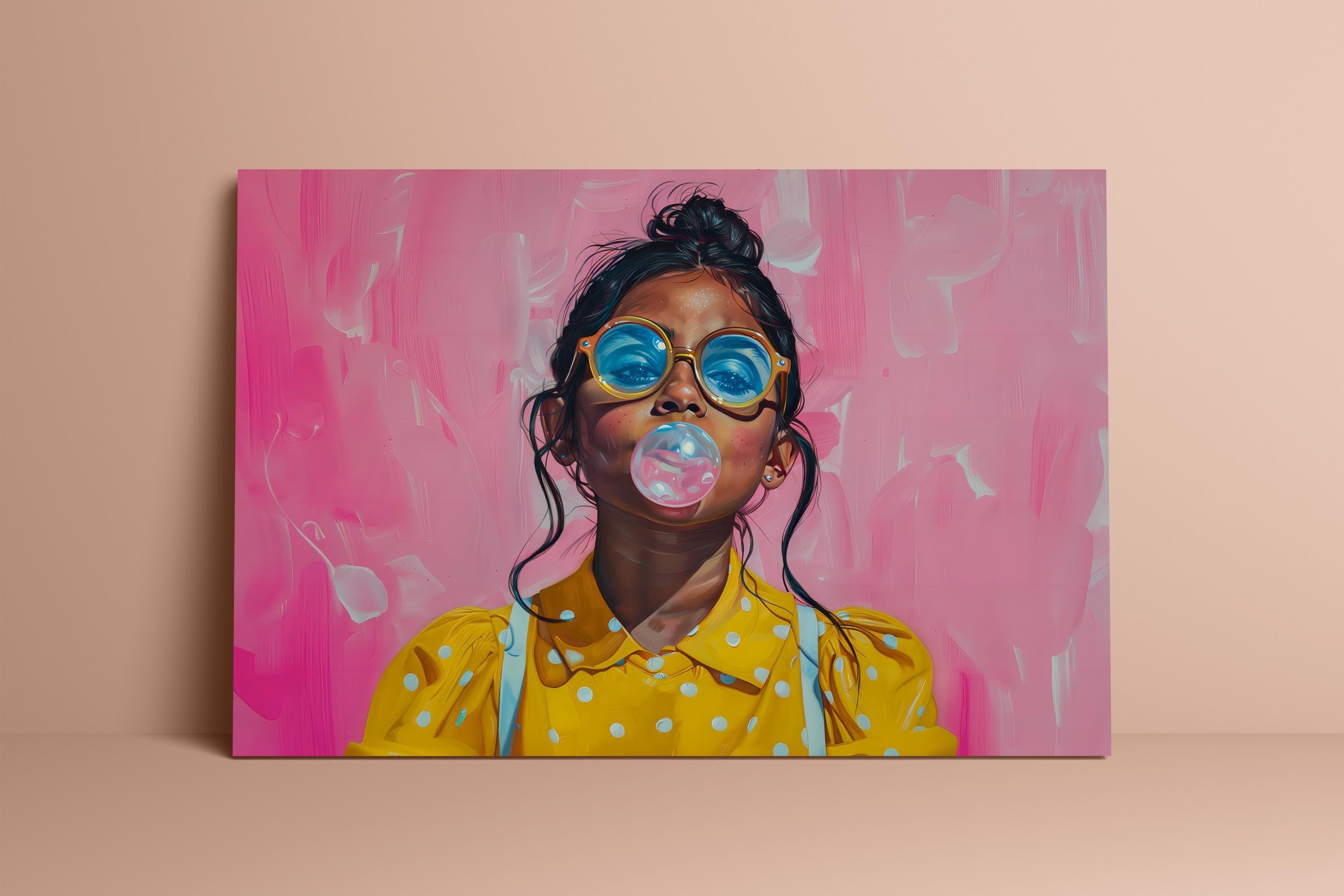 Latina Girl Canvas Print: Vibrant Portrait Art (Multiple Sizes)