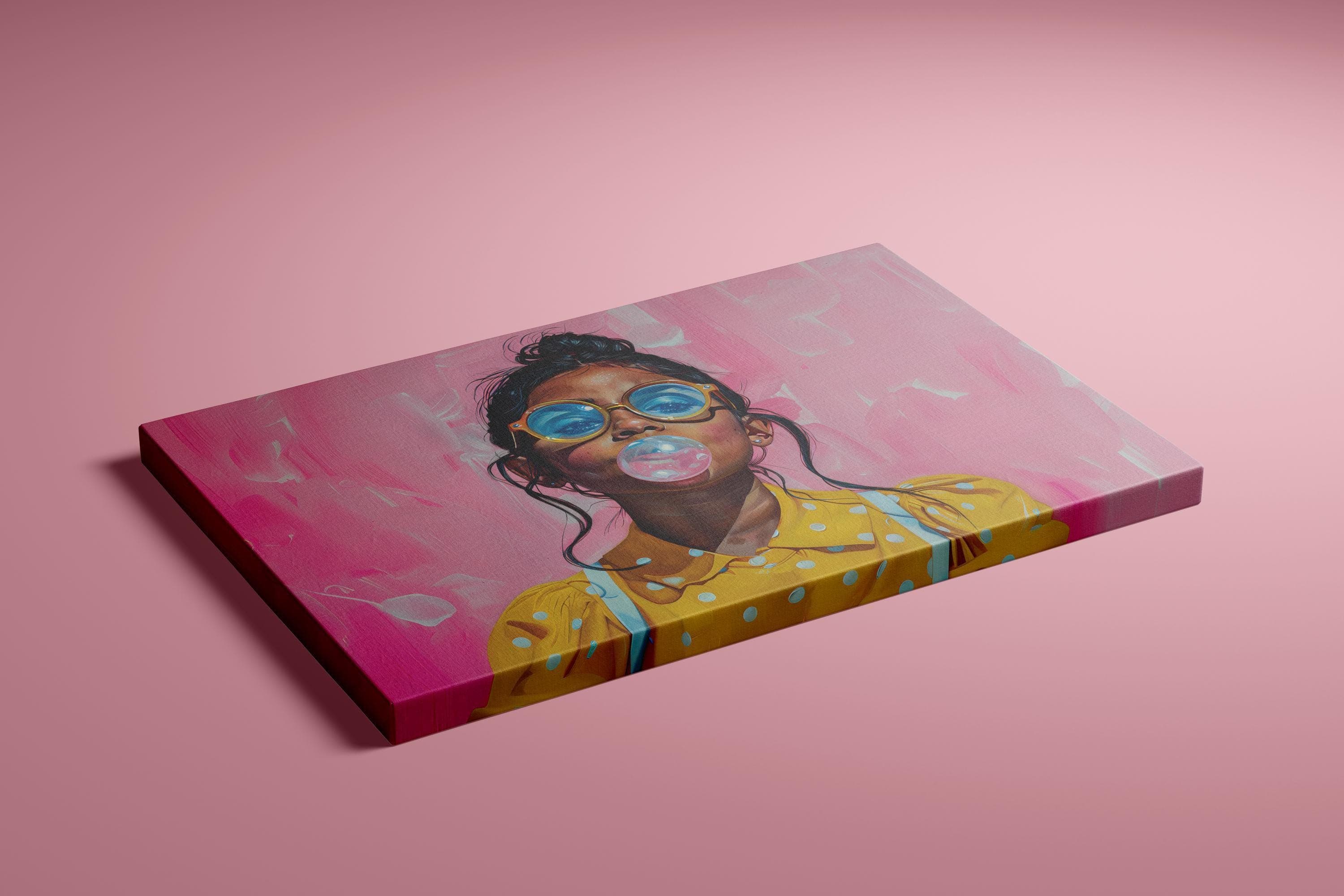 Latina Girl Canvas Print: Vibrant Portrait Art (Multiple Sizes)