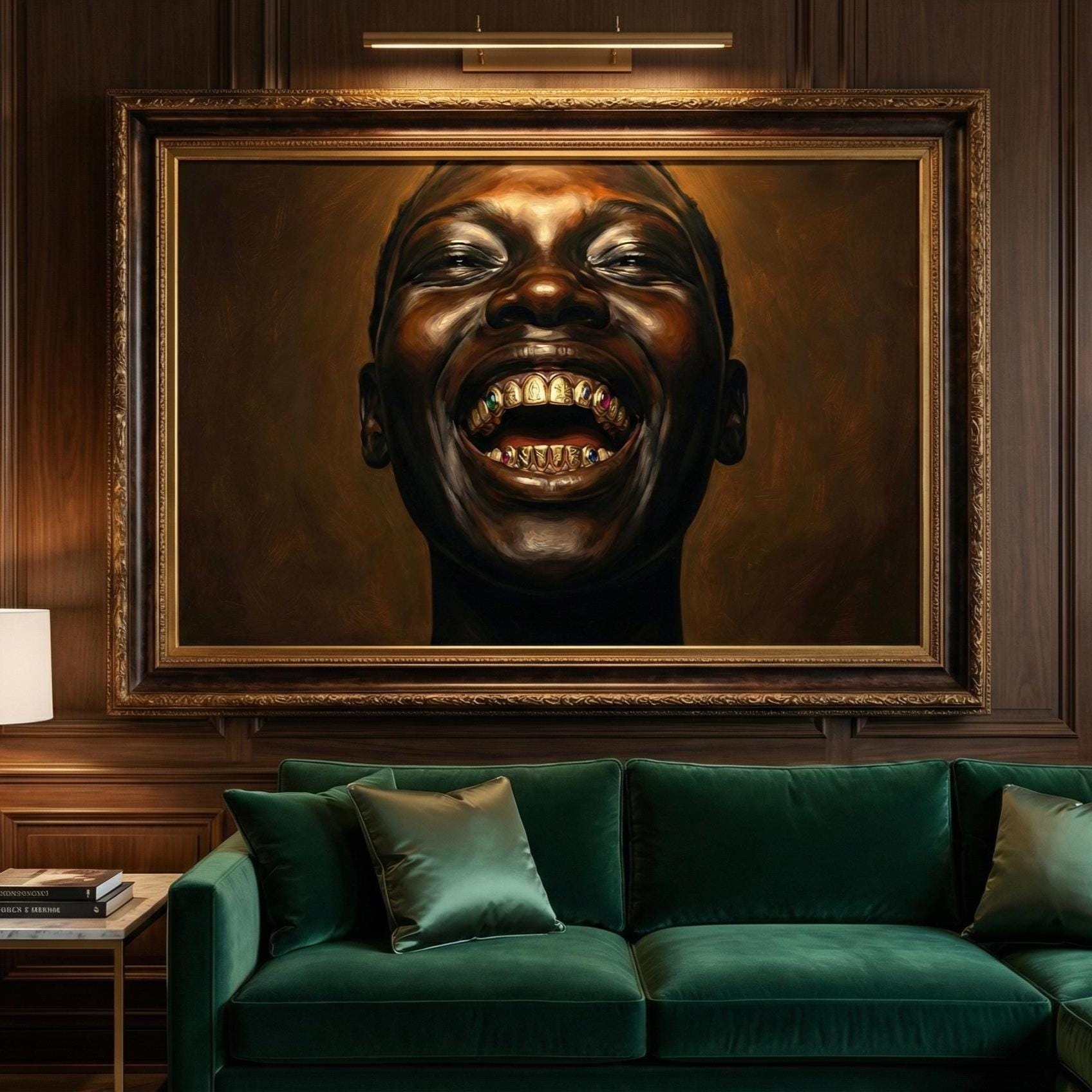 Happy Smile Wall Art Print - Colorful African American Home Decor