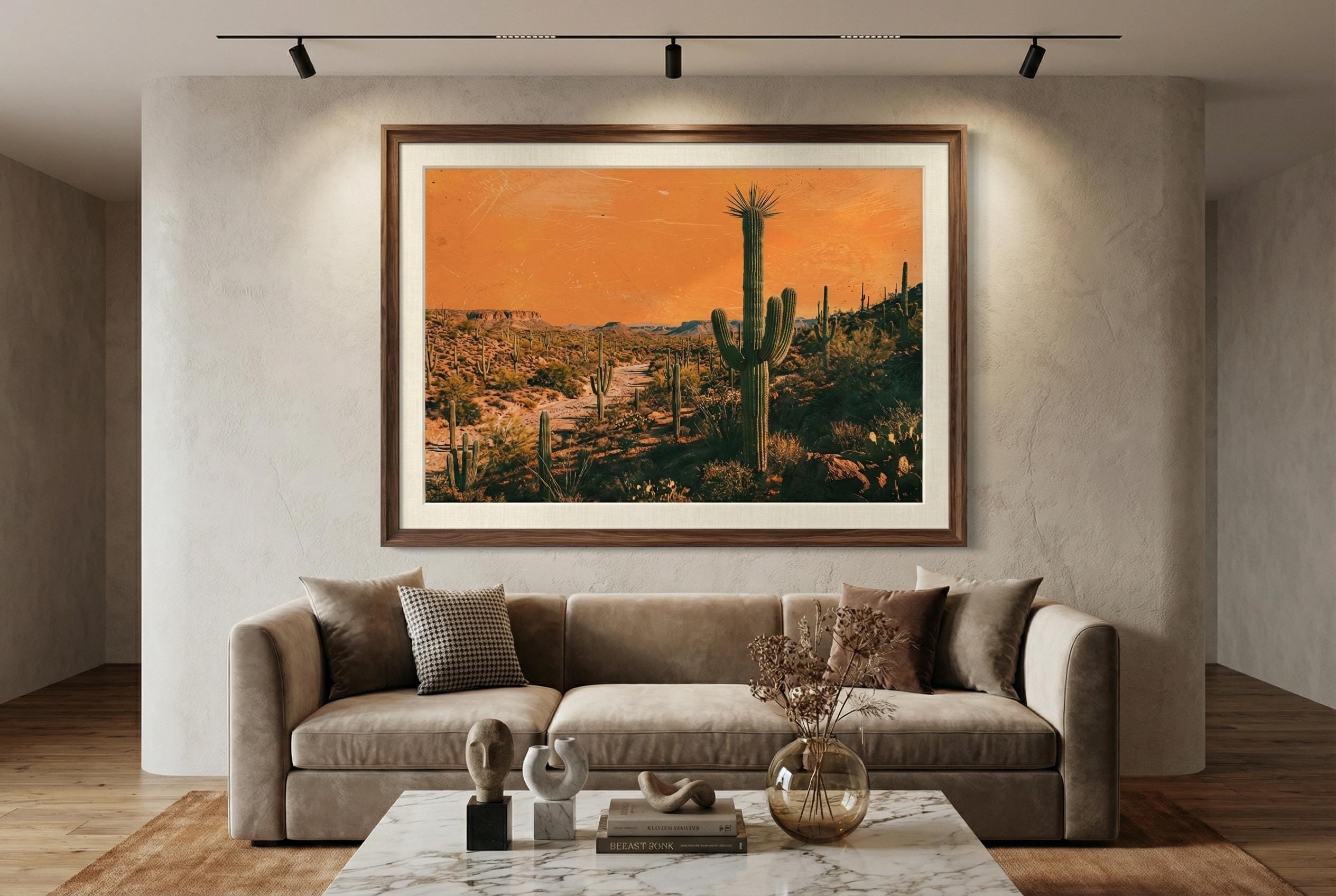 Desert Cactus Wall Art Print: Matte or Canvas, Framed Options