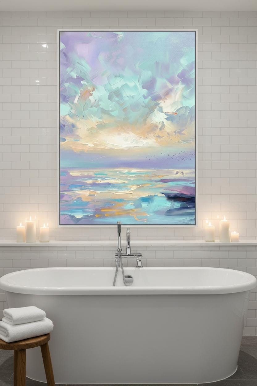 Sunset Sky Art Print - Vibrant Landscape Decor | Fiery Cloudscape Wall Art