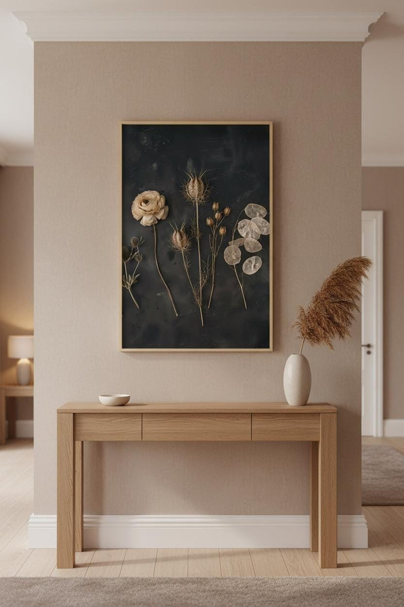 Botanical Seed Pod Print - Vintage Wall Art | Cottagecore Decor, Earth Tone Art