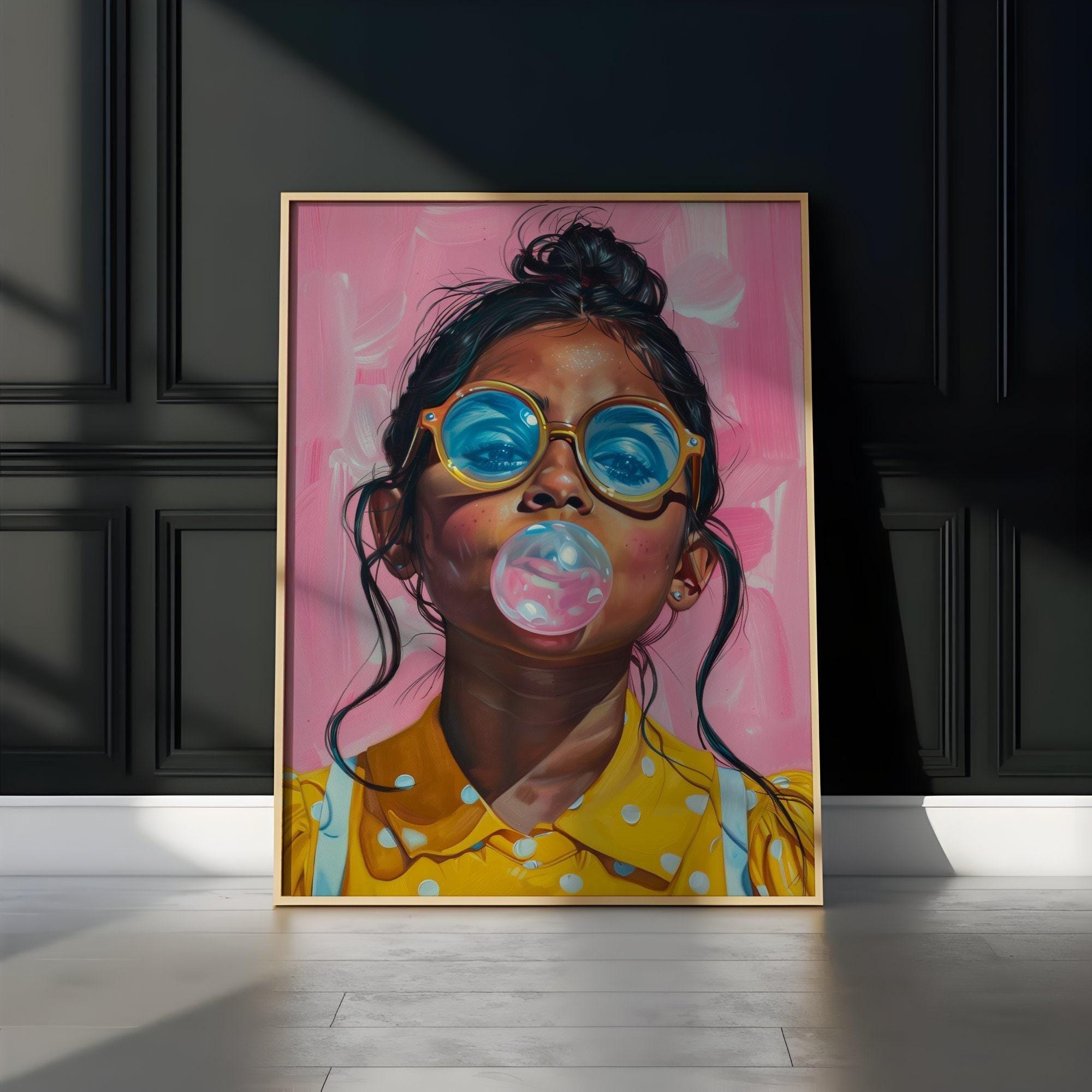 Latina Girl Canvas Print: Vibrant Portrait Art (Multiple Sizes)