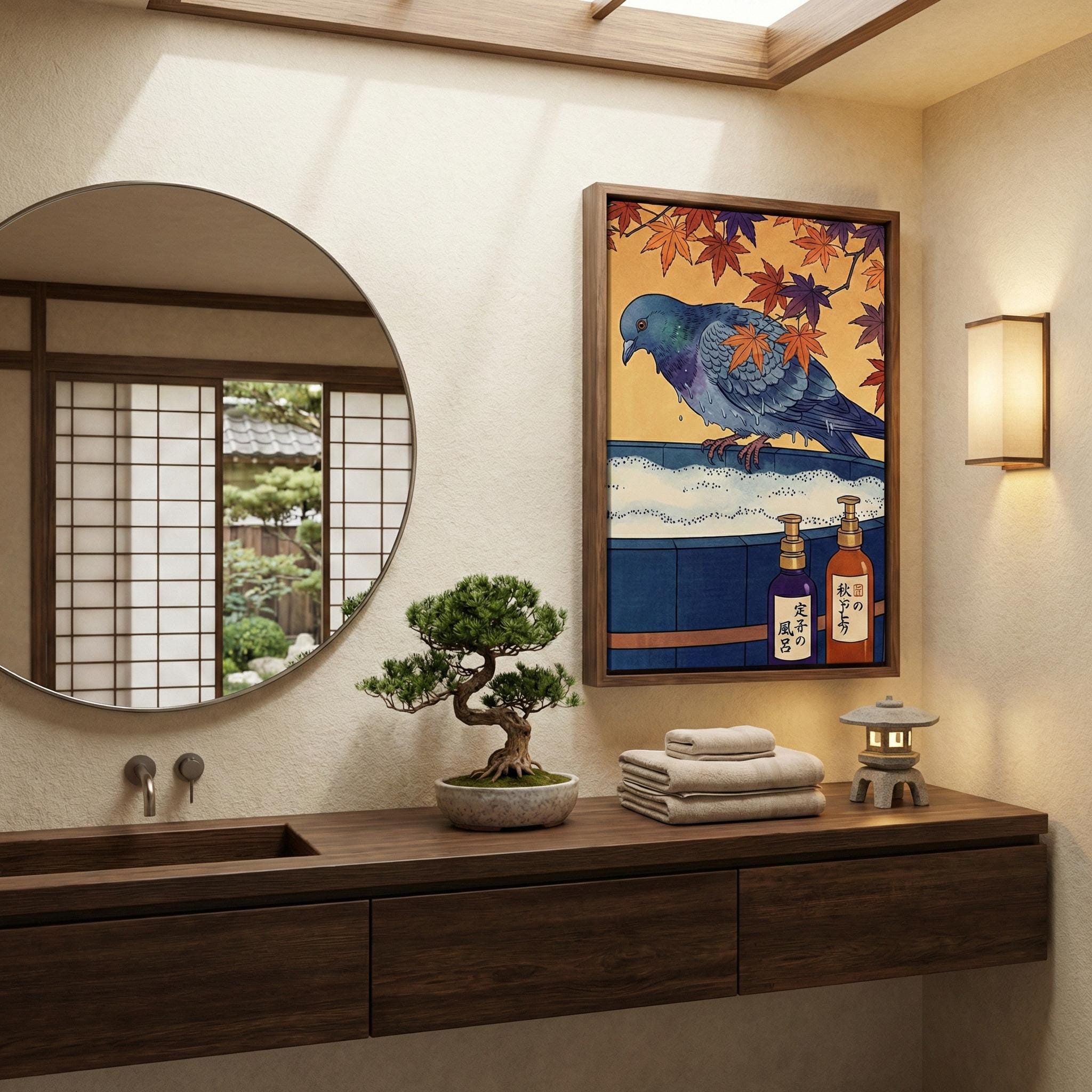 Food Wall Art: Hot Dog and Wine - Humorous Kitchen Decor
