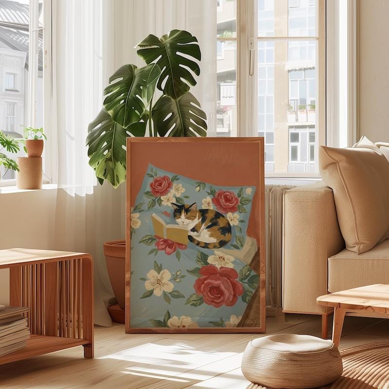 Red Panda Sushi Date Print, Cute Foodie Art (Multiple Sizes)