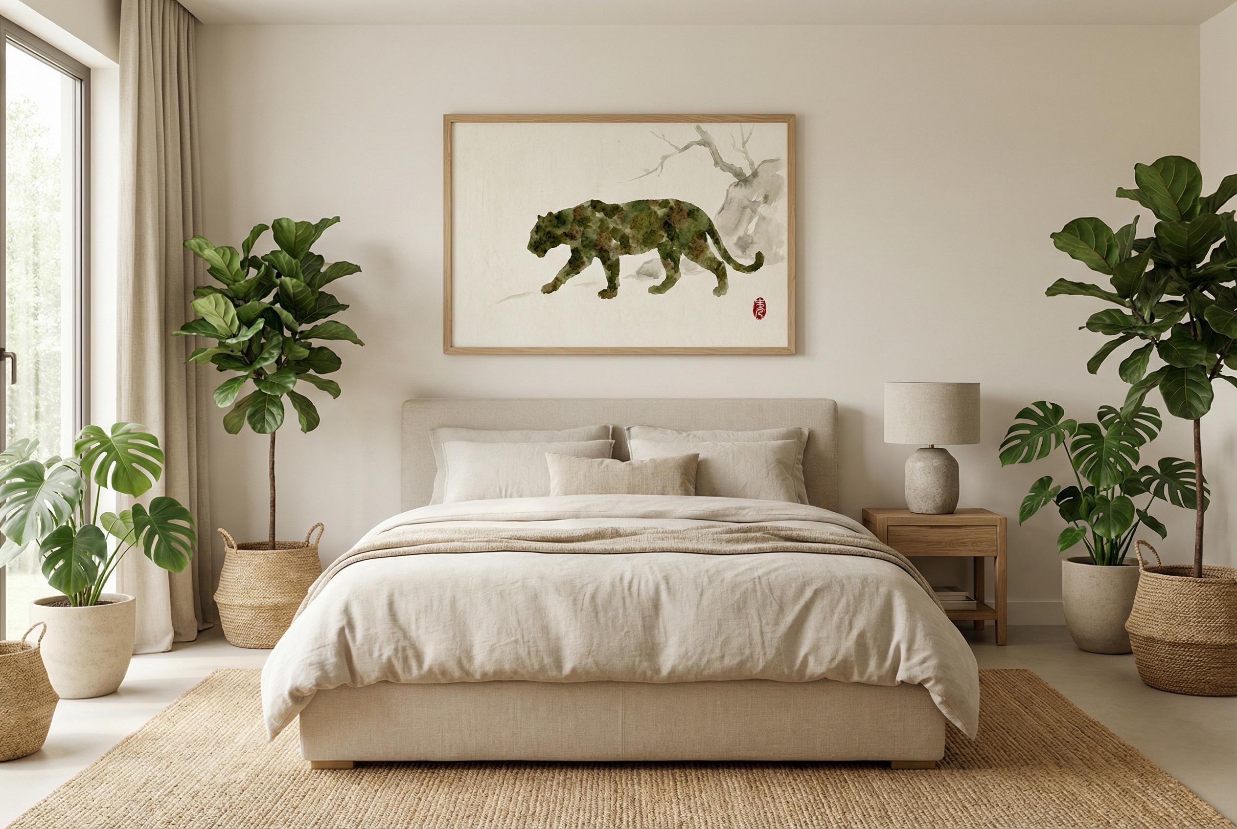 Wall Art Print: Elegant Botanical Design - Framed or Canvas