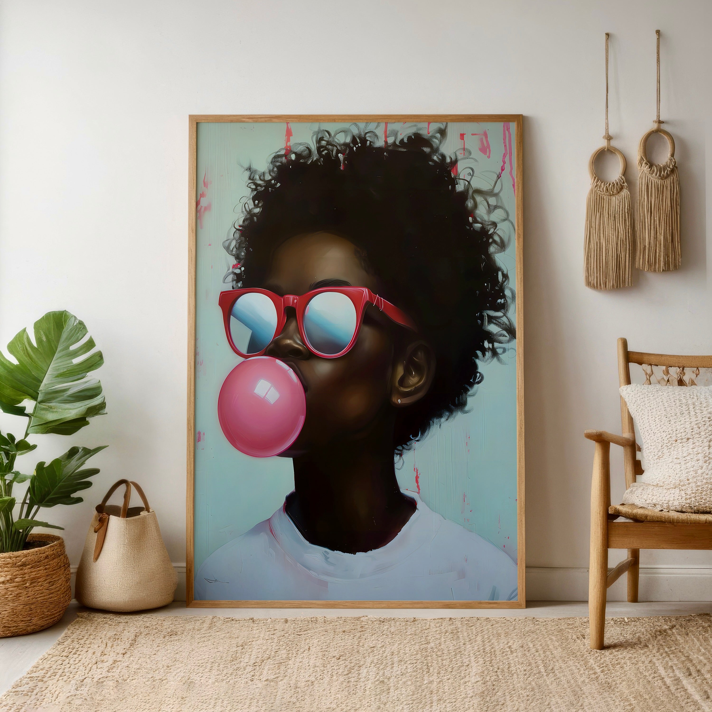 Bold Identity: Vibrant African American Portrait Art | Modern & Empowering Wall Decor