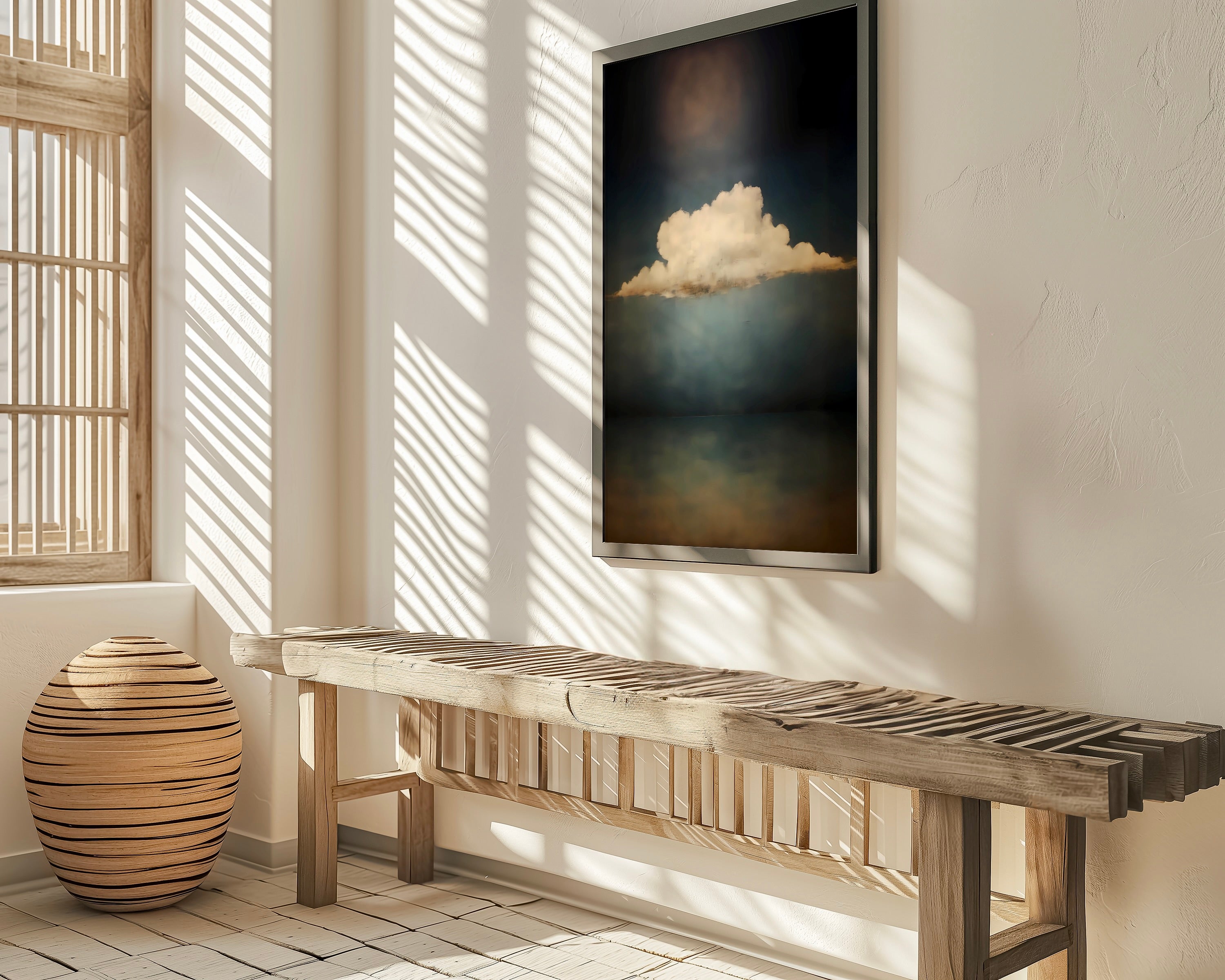 Vintage Moody Cloud Art - Minimalist Wall Decor | Serene Cloudscape Print