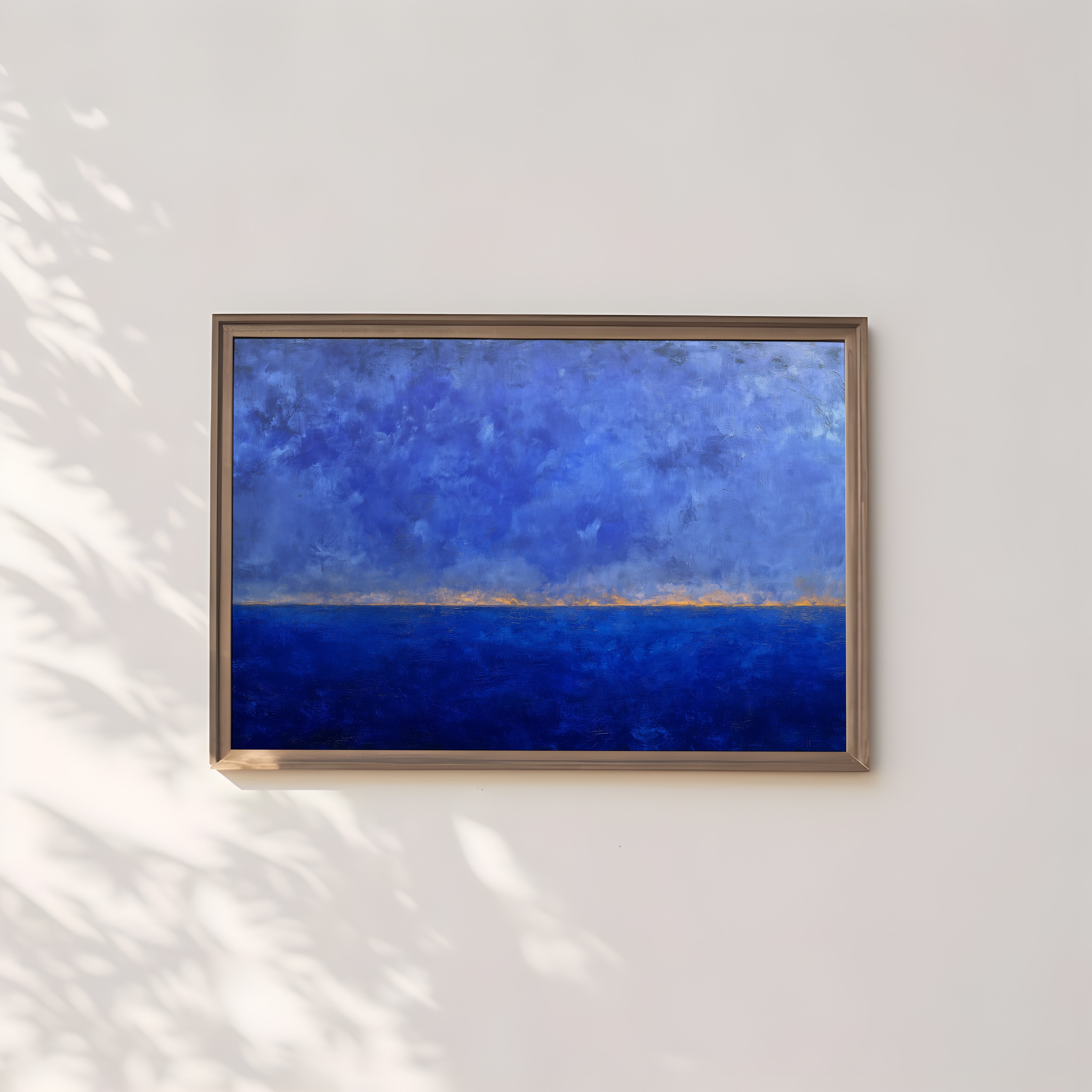 Abstract Color Field Art - Large Moody Blue Wall Art | Modern Oil Painting Print