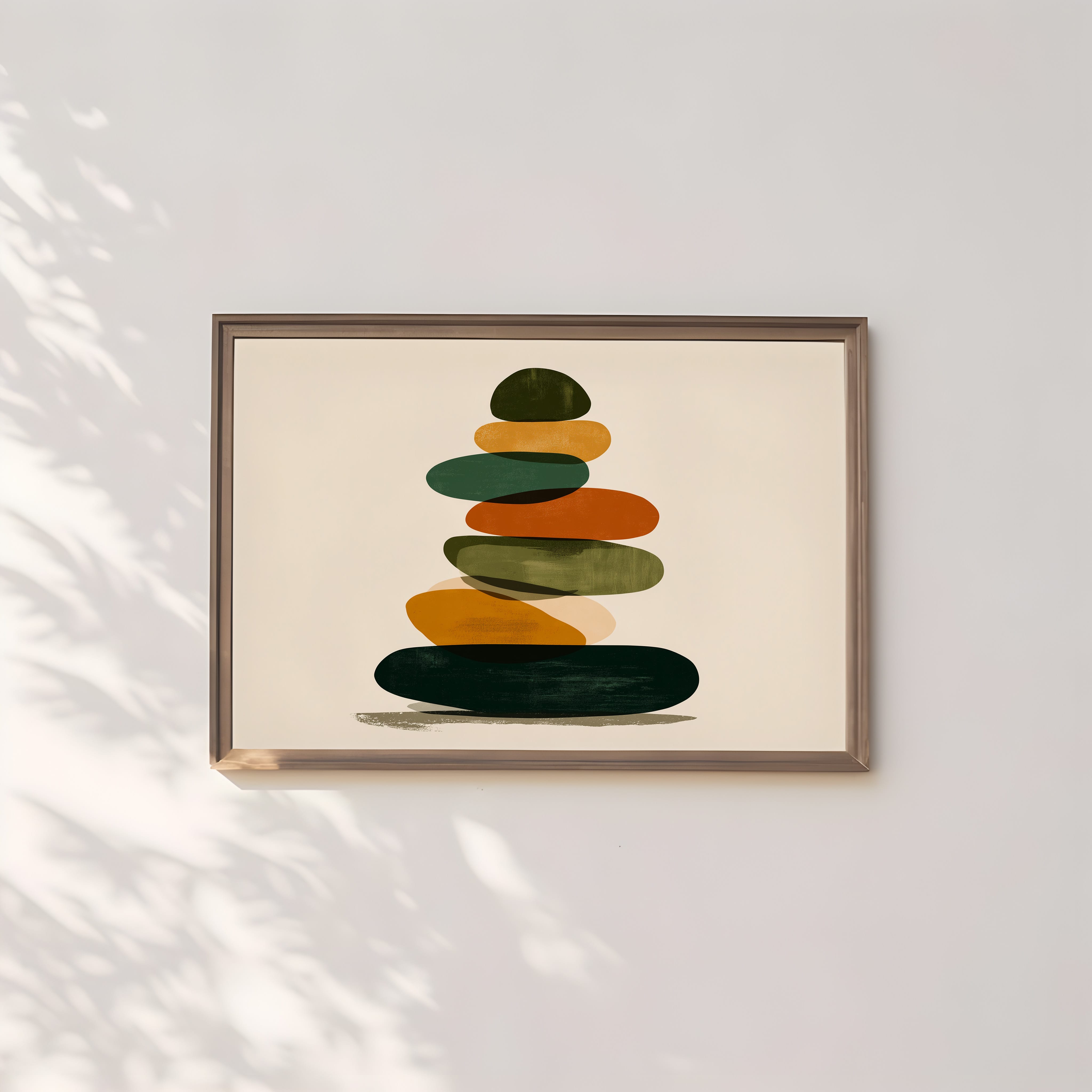 Mid Century Modern Art – Geometric Wall Art | Earth Tone Decor | Minimalist Print