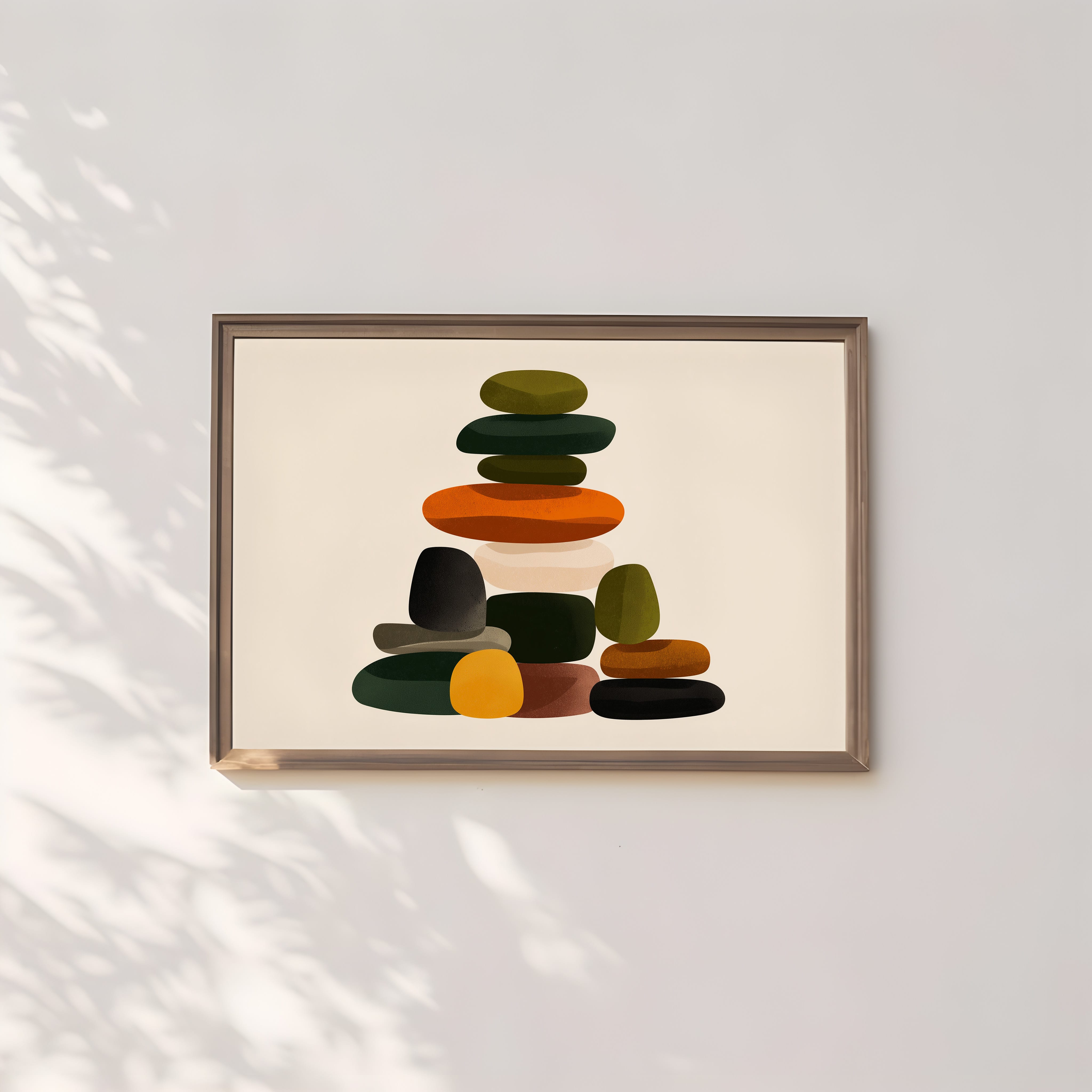 Mid Century Modern Art - Geometric Wall Art | Earth Tone Prints | Scandinavian Boho Decor