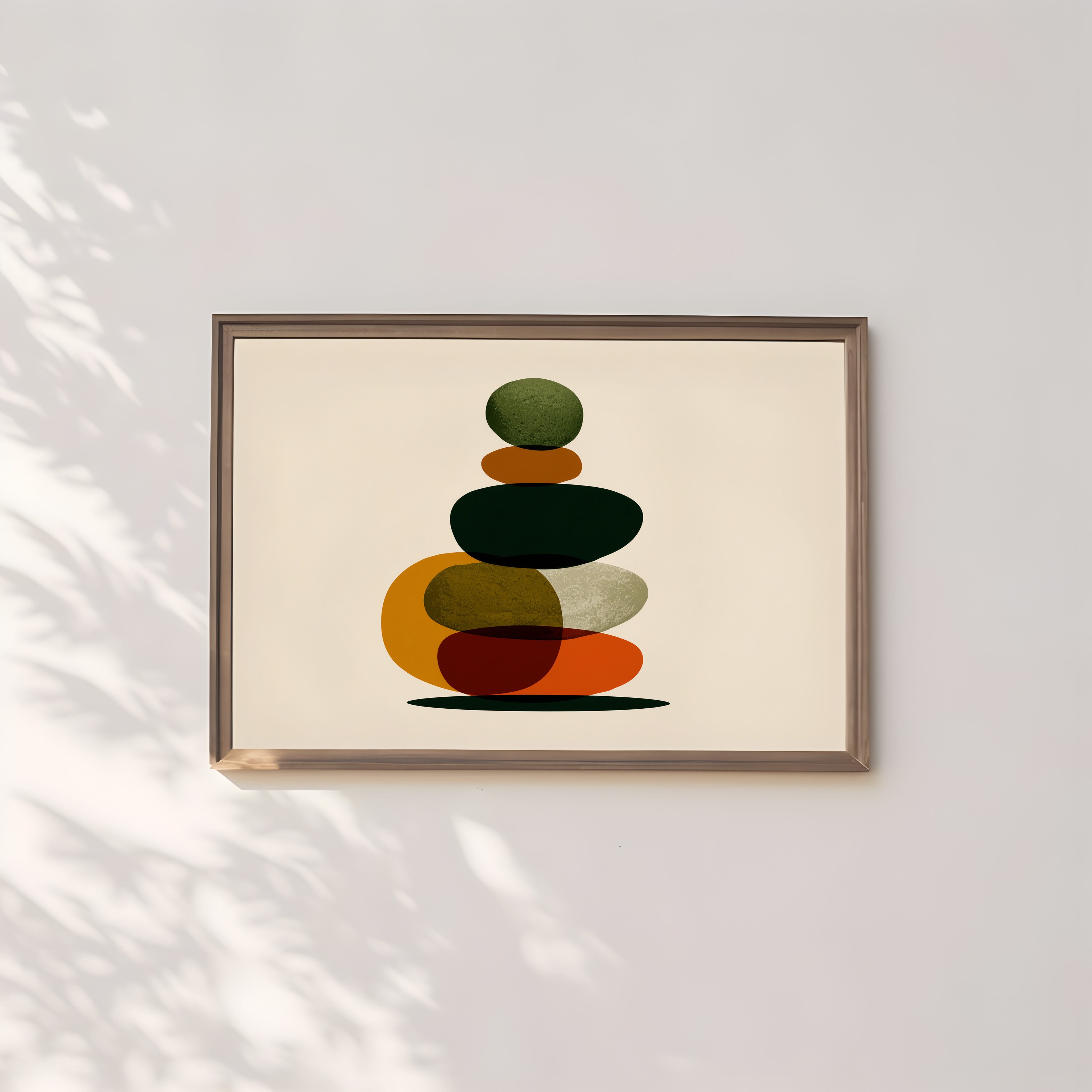 Mid Century Modern Art | Geometric Wall Art - Earth Tone Decor | Scandinavian Boho Print