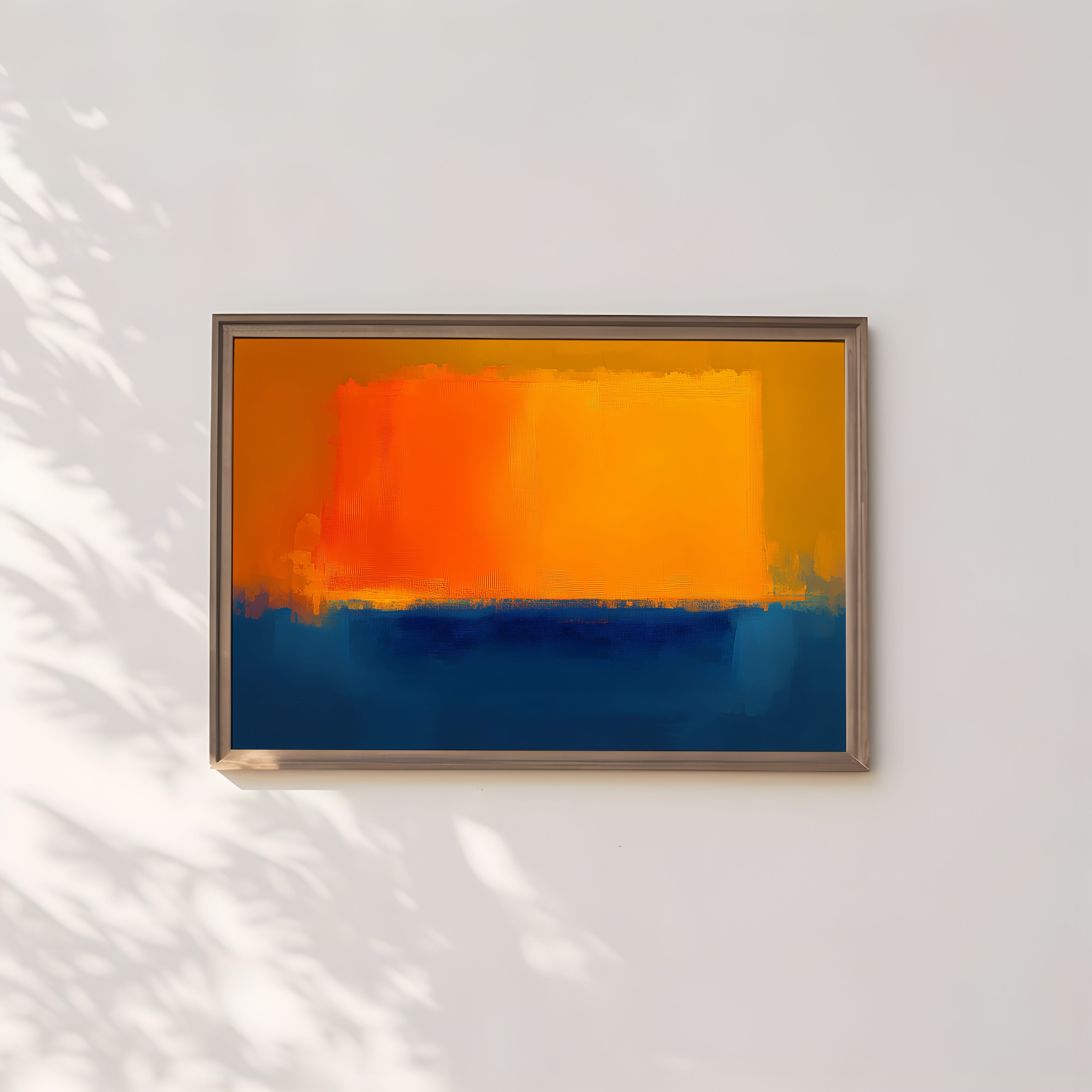 Abstract Wall Art – Twilight Horizon Color Field Print | Large Canvas Art, Moody Living Room Decor