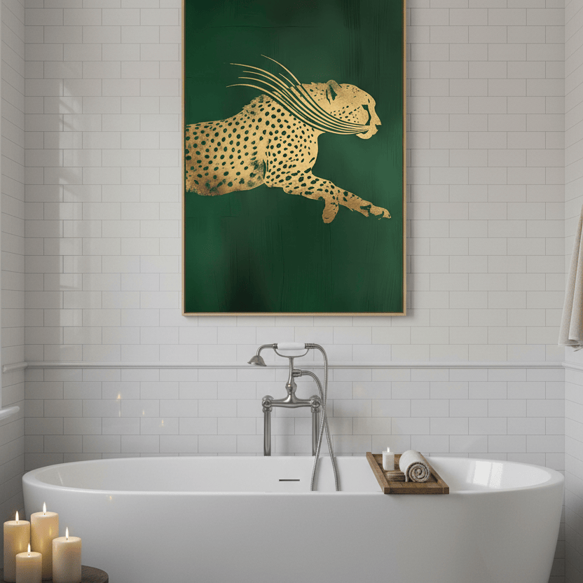 Cheeath Golden Emerald Green Print