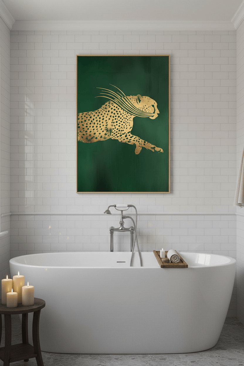 Cheeath Golden Emerald Green Print