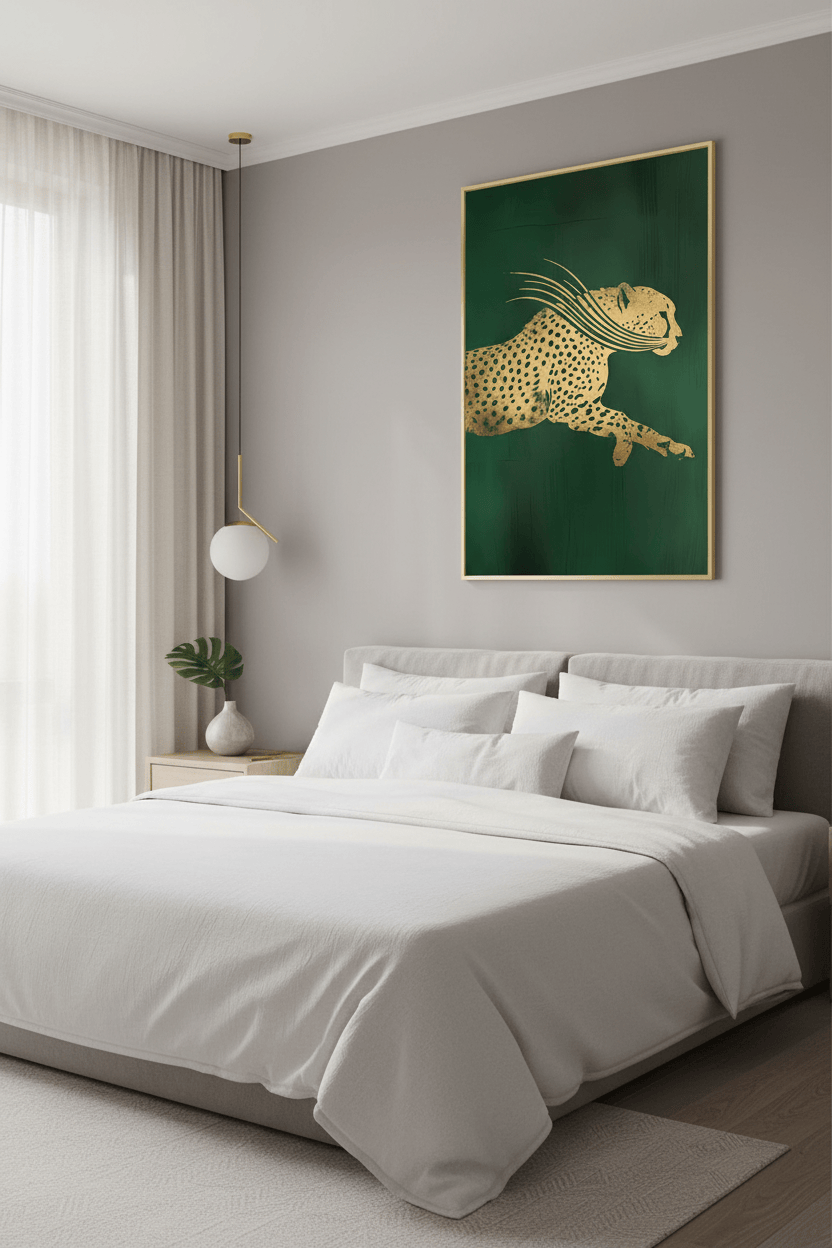 Cheeath Golden Emerald Green Print