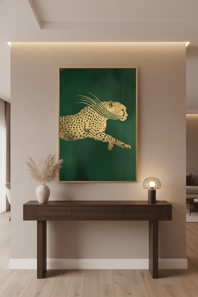 Cheeath Golden Emerald Green Print