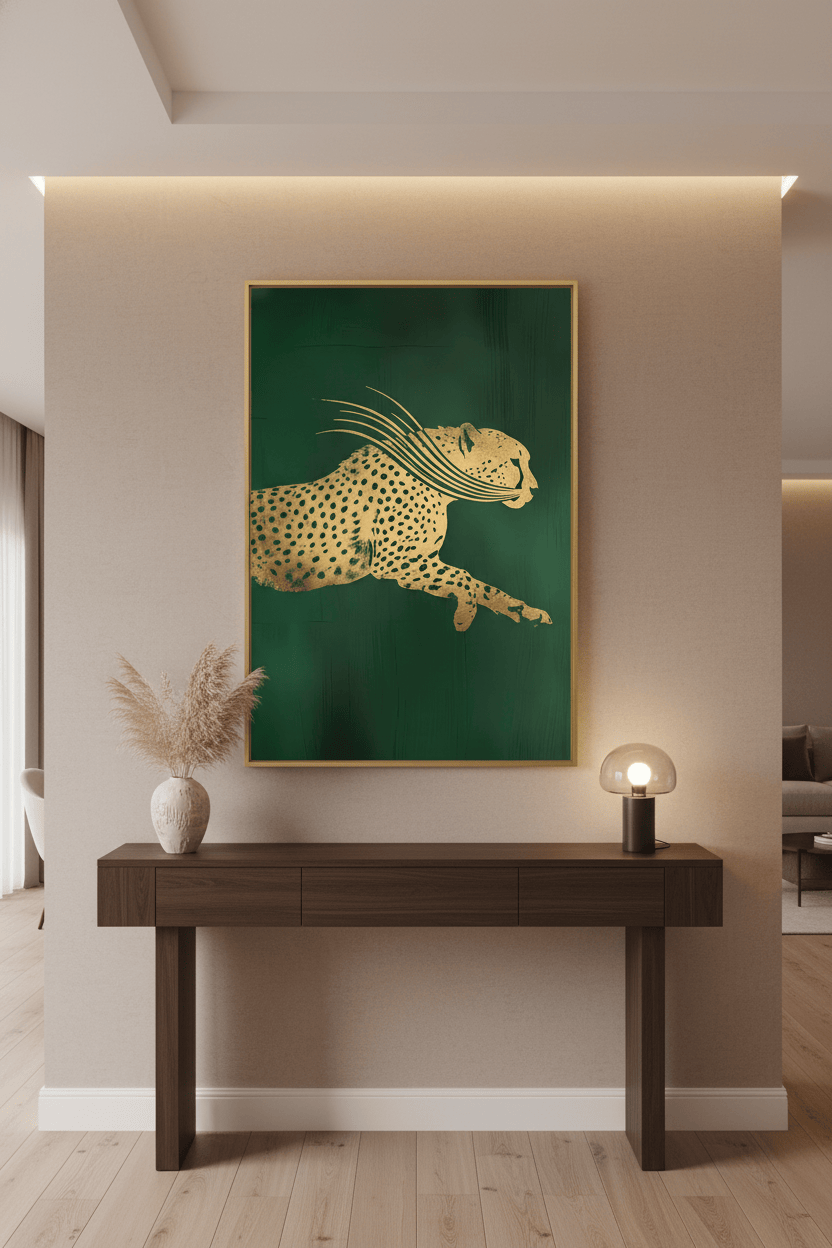 Cheeath Golden Emerald Green Print