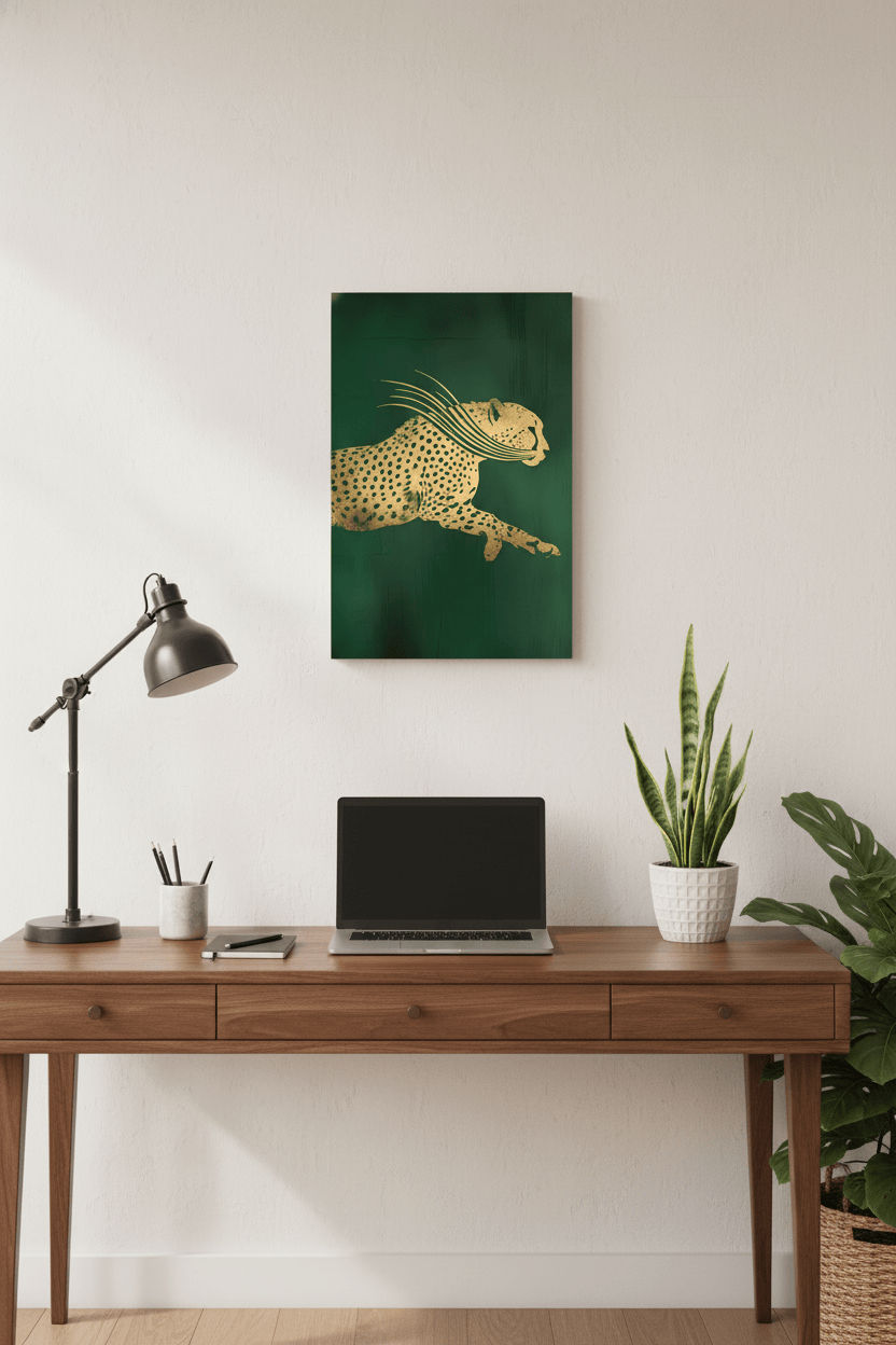 Cheeath Golden Emerald Green Print