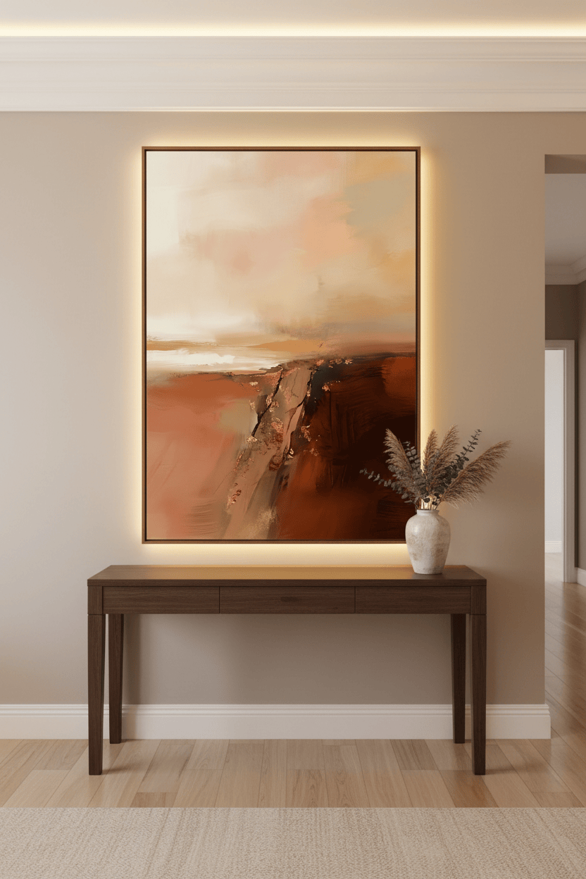Desert Canyon Landscape Art Print - Southwest Terracotta Cliffs