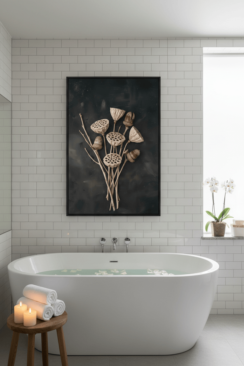 Dried Botanical Seed Pod Print - Vintage Still Life - Cottagecore Wall Art