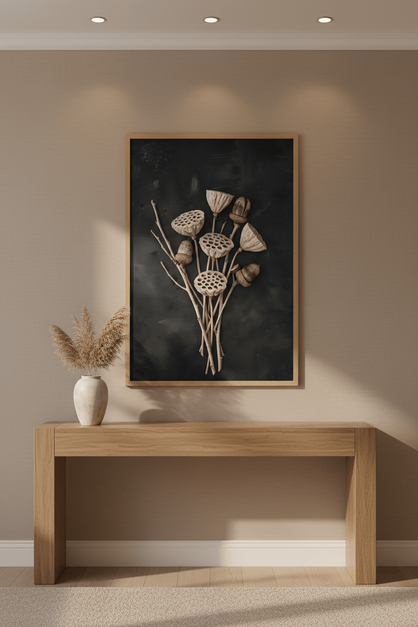 Dried Botanical Seed Pod Print - Vintage Still Life - Cottagecore Wall Art