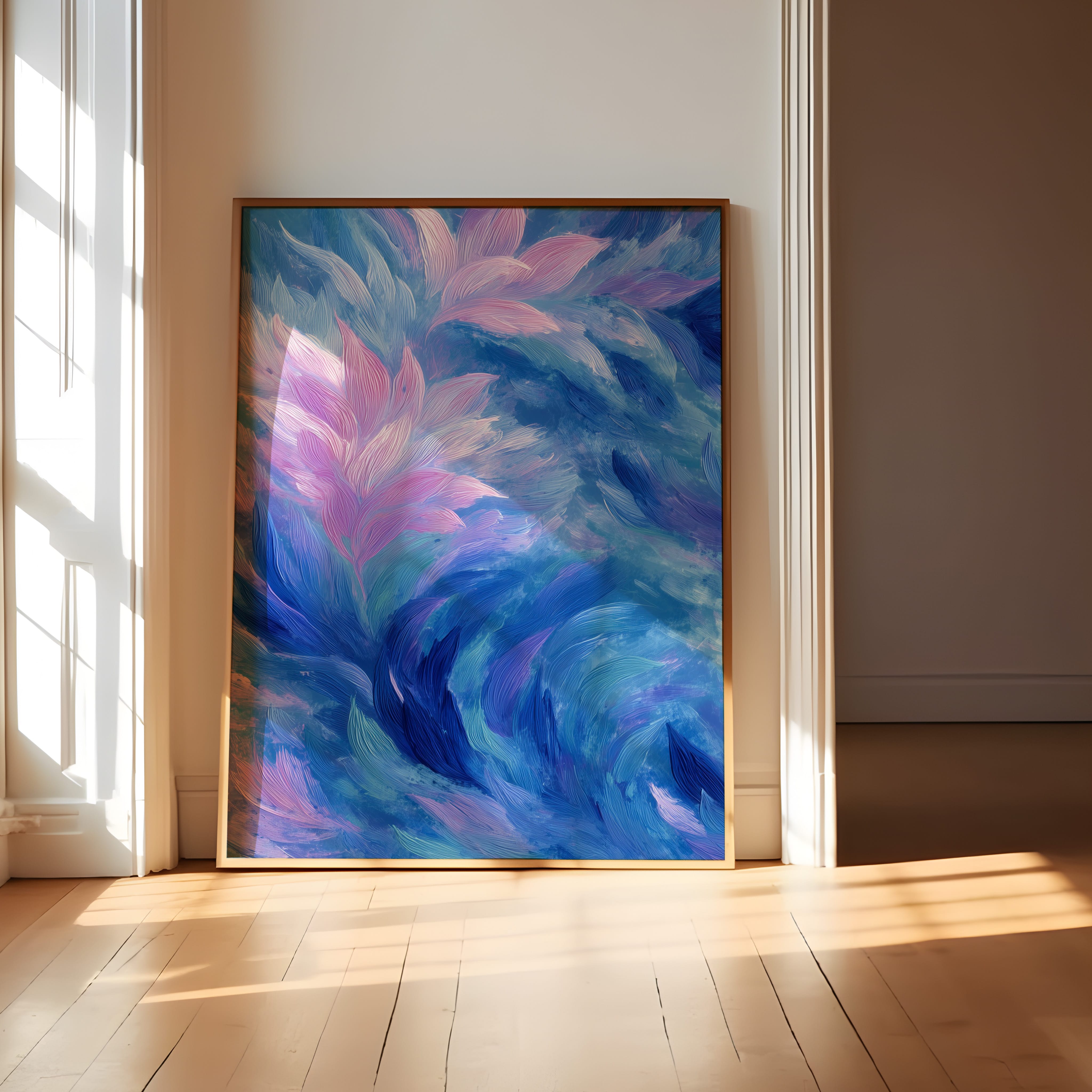 Underwater Art Print – Abstract Sea Painting | Pastel Sea Flora & Ocean Wall Decor