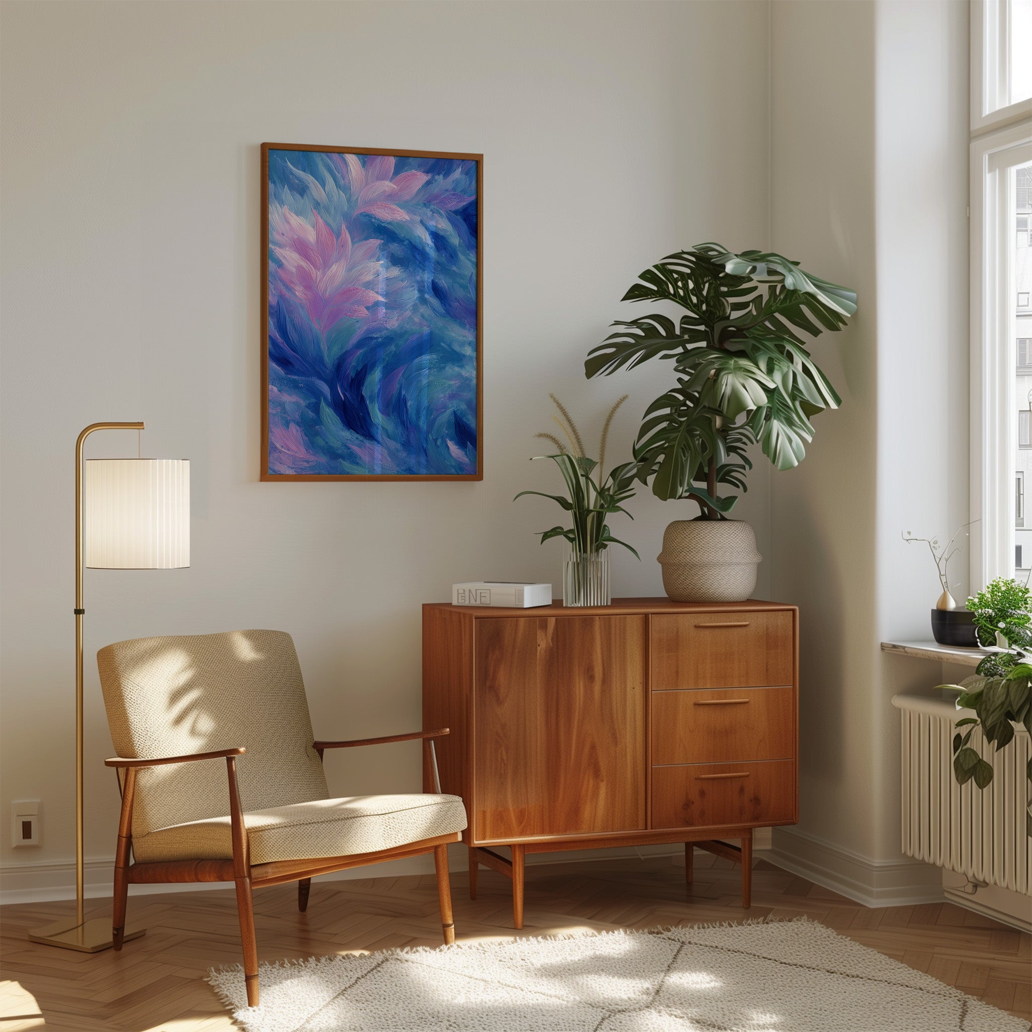 Underwater Art Print – Abstract Sea Painting | Pastel Sea Flora & Ocean Wall Decor