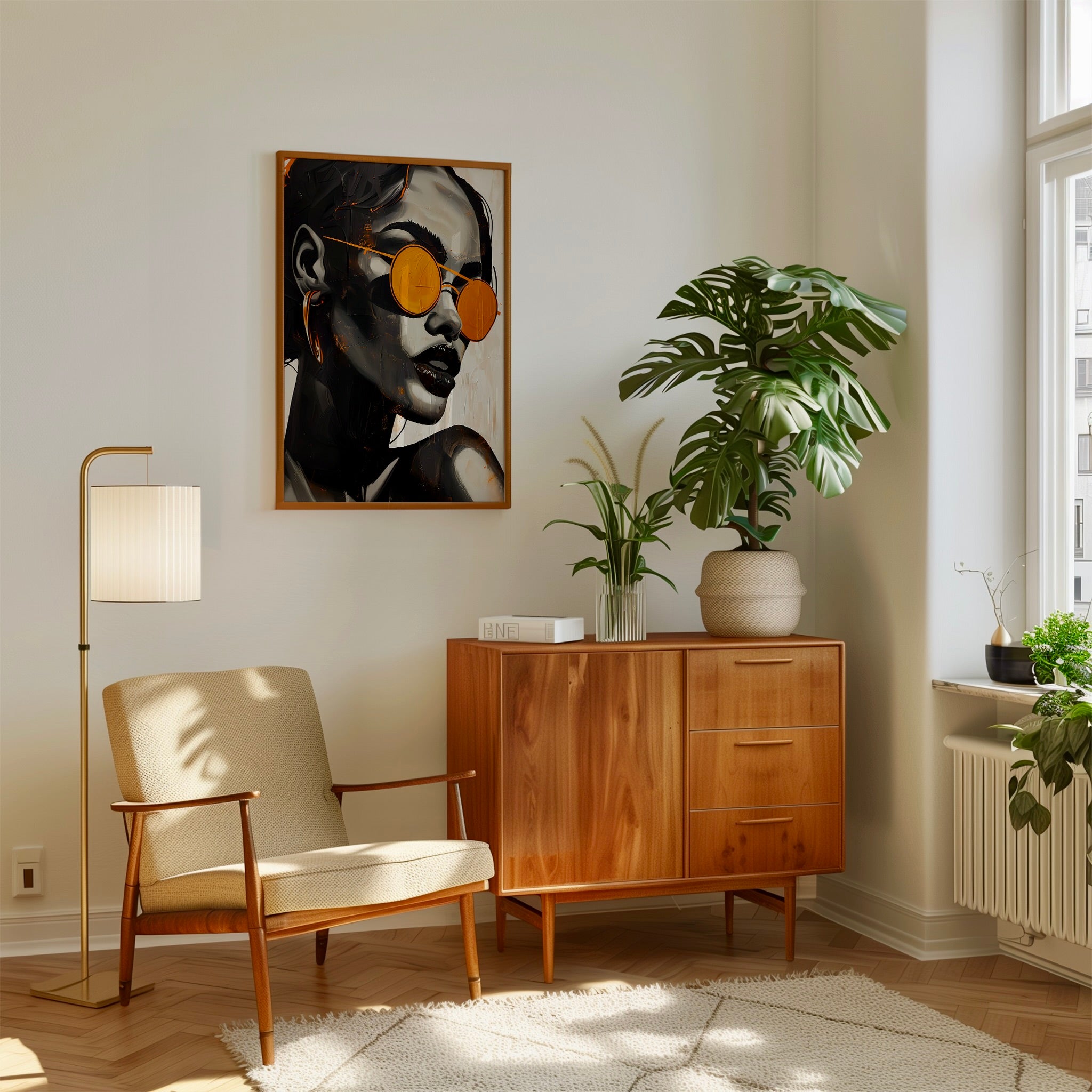 The Earthen Soul: Minimalist Black Woman Art | Modern Boho & Cultural Wall Decor