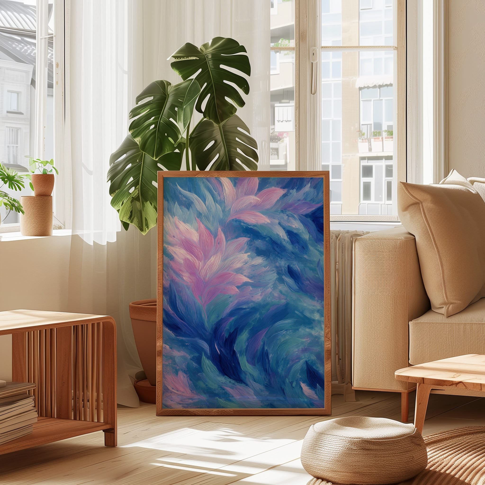 Underwater Art Print – Abstract Sea Painting | Pastel Sea Flora & Ocean Wall Decor