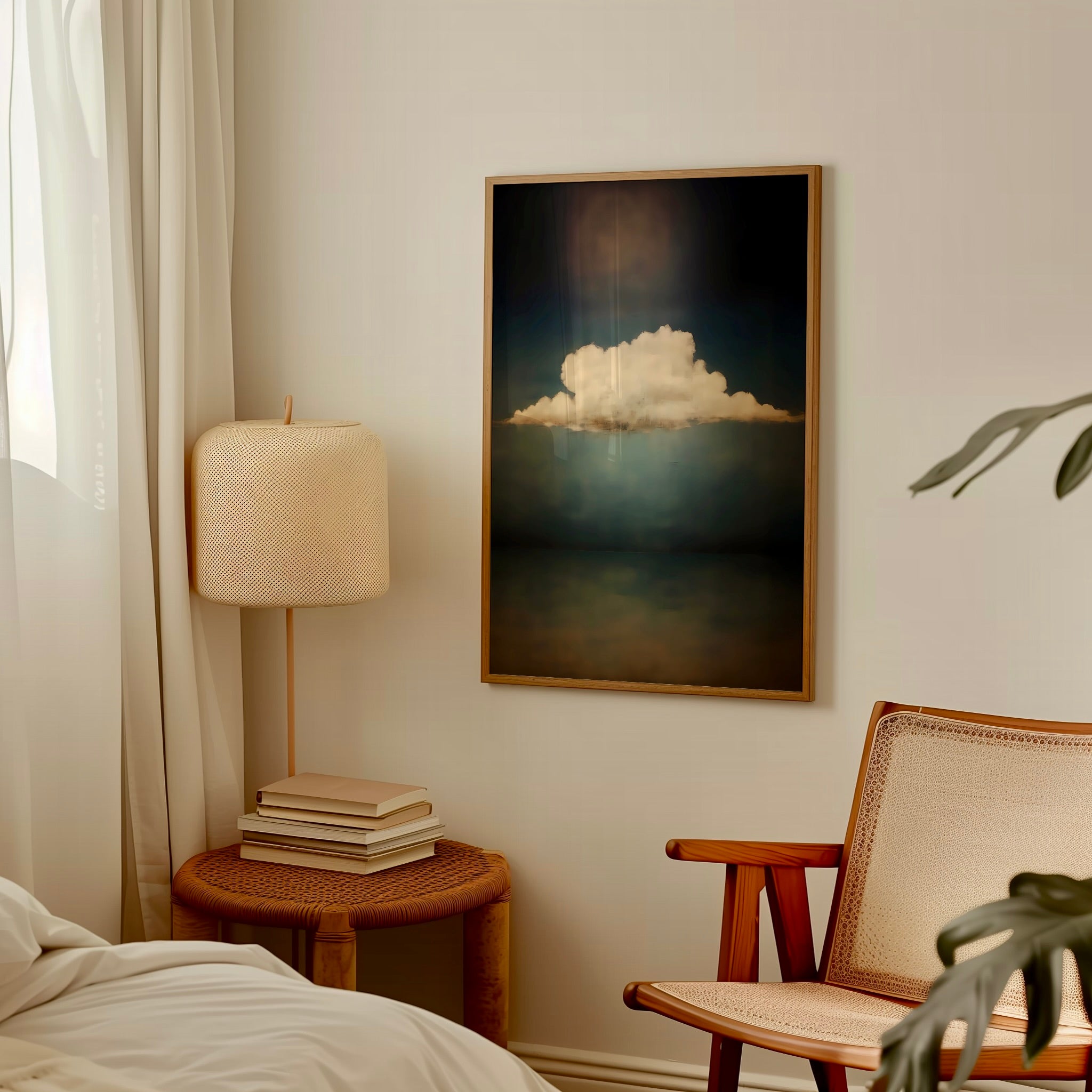 Vintage Moody Cloud Art - Minimalist Wall Decor | Serene Cloudscape Print