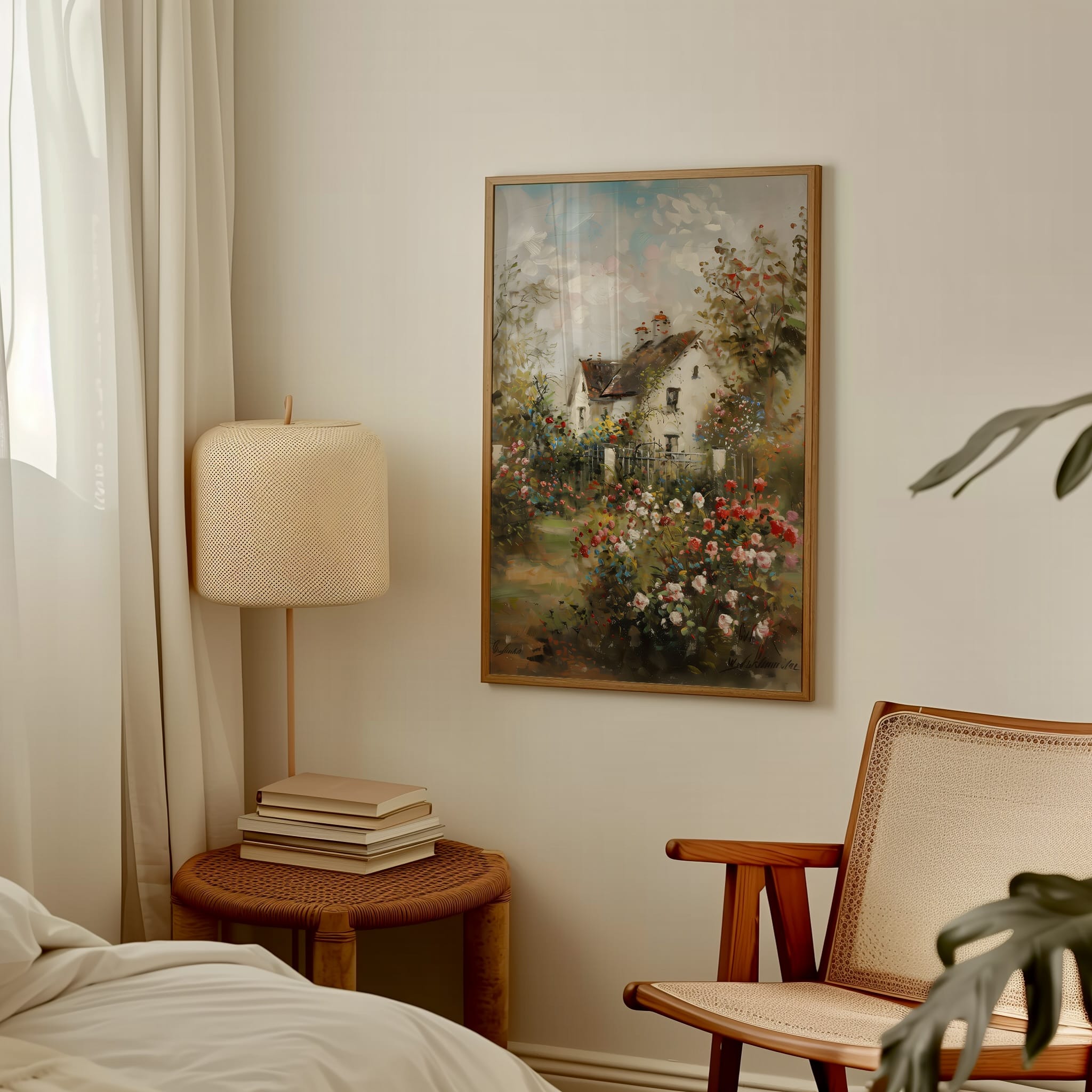Vintage Rose Garden Art – Romantic Cottage Wall Decor & Floral Poster ...