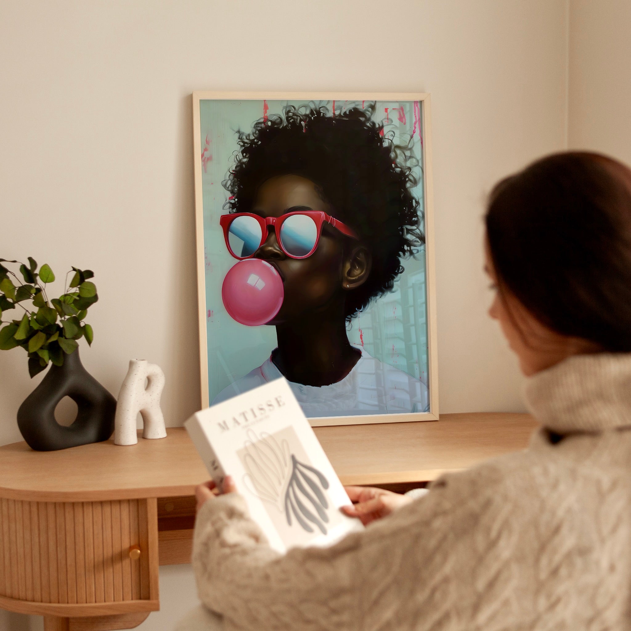 Bold Identity: Vibrant African American Portrait Art | Modern & Empowering Wall Decor