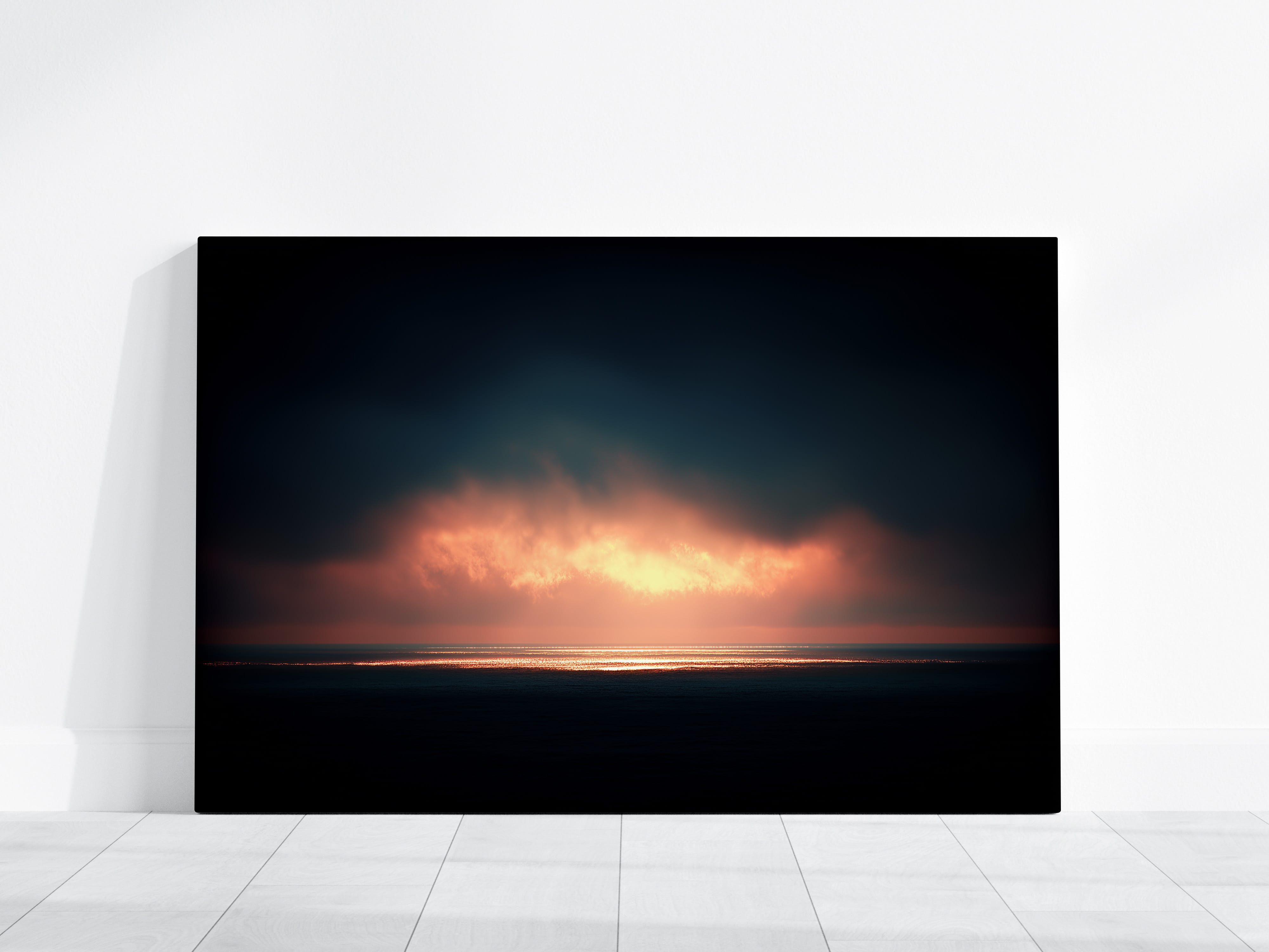 Moody Ocean Print - Dark Minimalist Art | Large Wall Decor | Cinematic Sky Photo