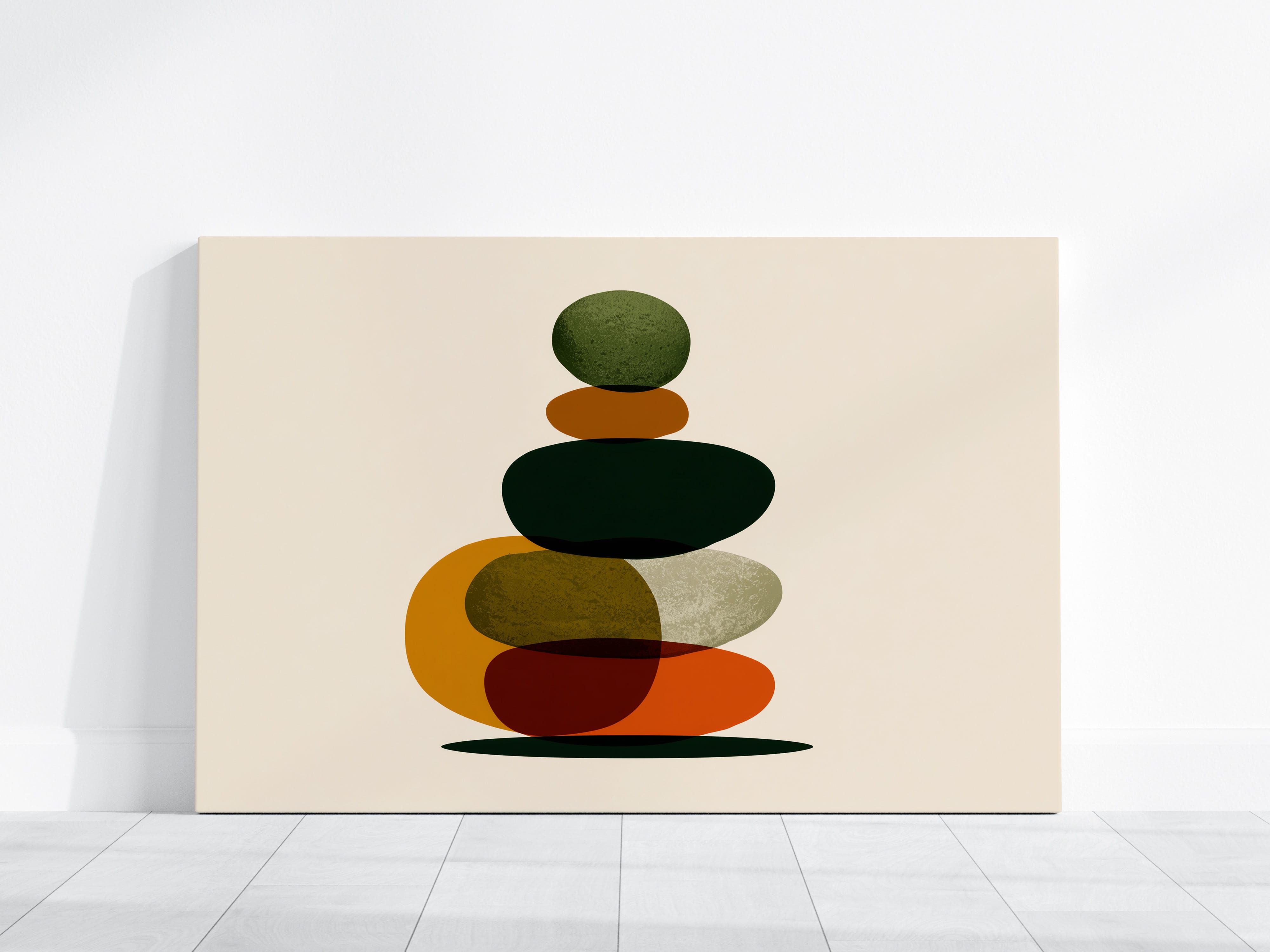 Mid Century Modern Art | Geometric Wall Art - Earth Tone Decor | Scandinavian Boho Print