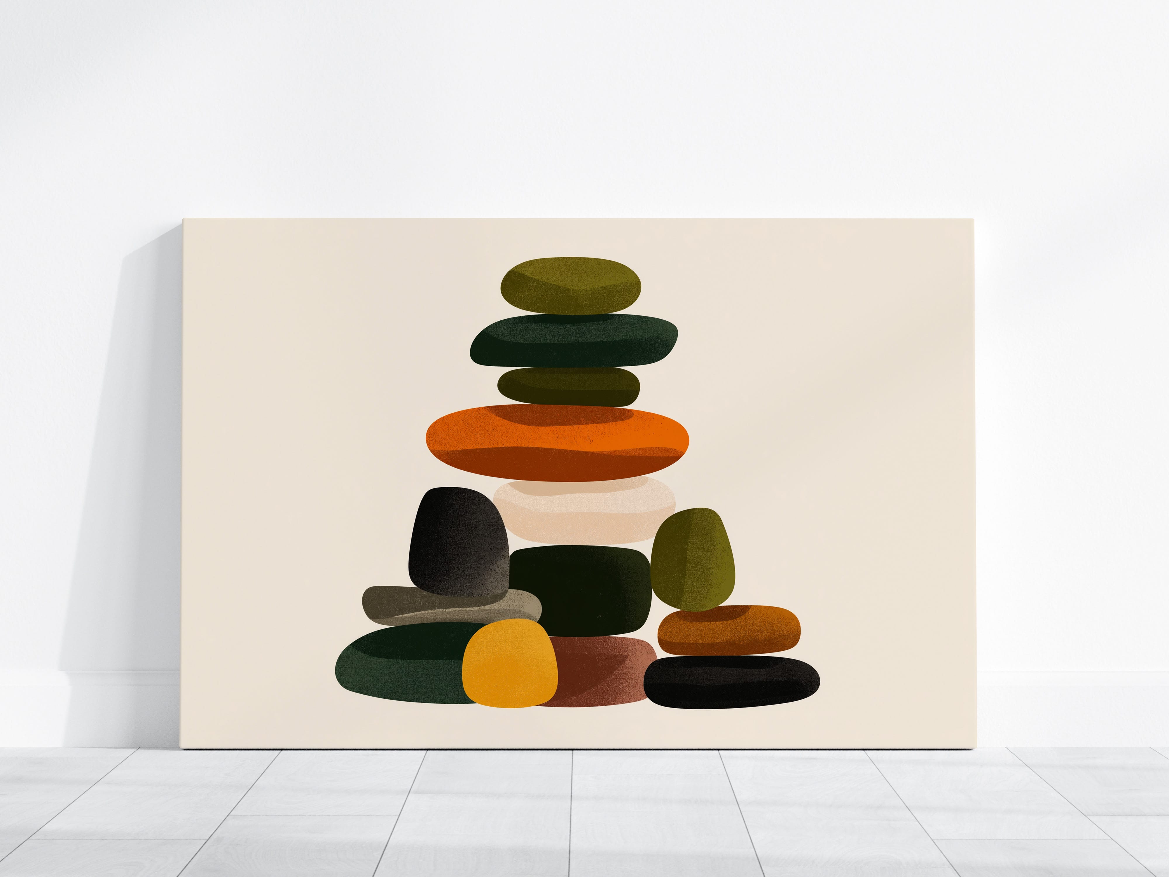 Mid Century Modern Art - Geometric Wall Art | Earth Tone Prints | Scandinavian Boho Decor