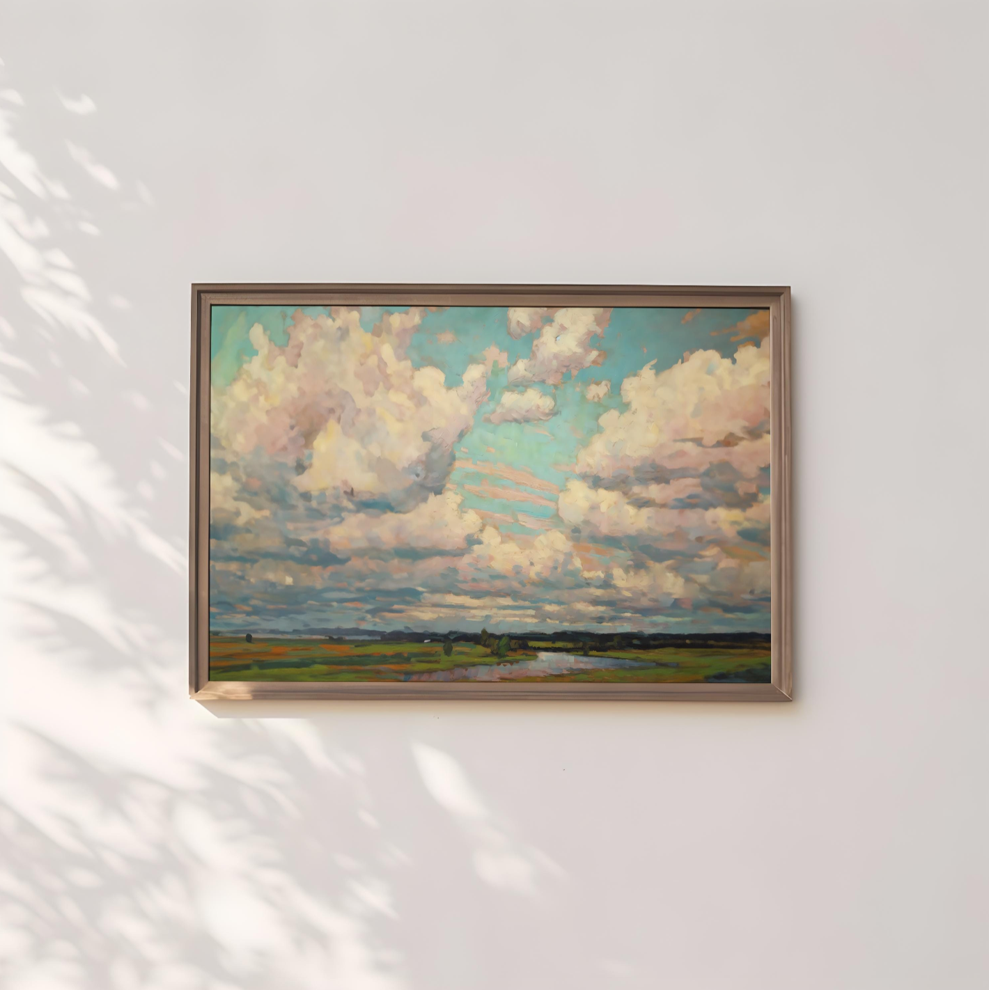 Dreamer's Sky: Impressionist Colorful Clouds Art | Modern & Serene Farmhouse Wall Decor