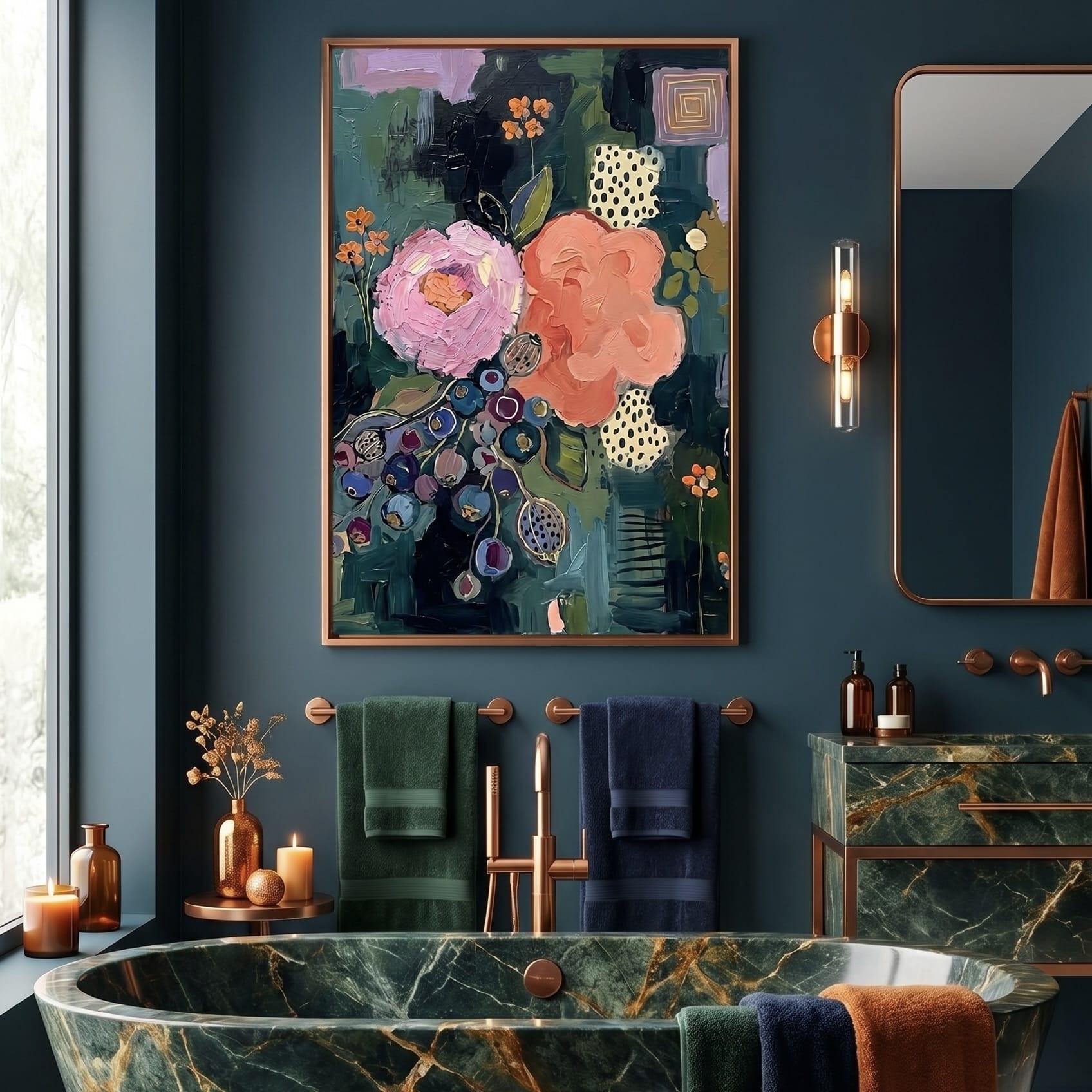 Mauve & Cream Abstract Mixed Media Wall Art