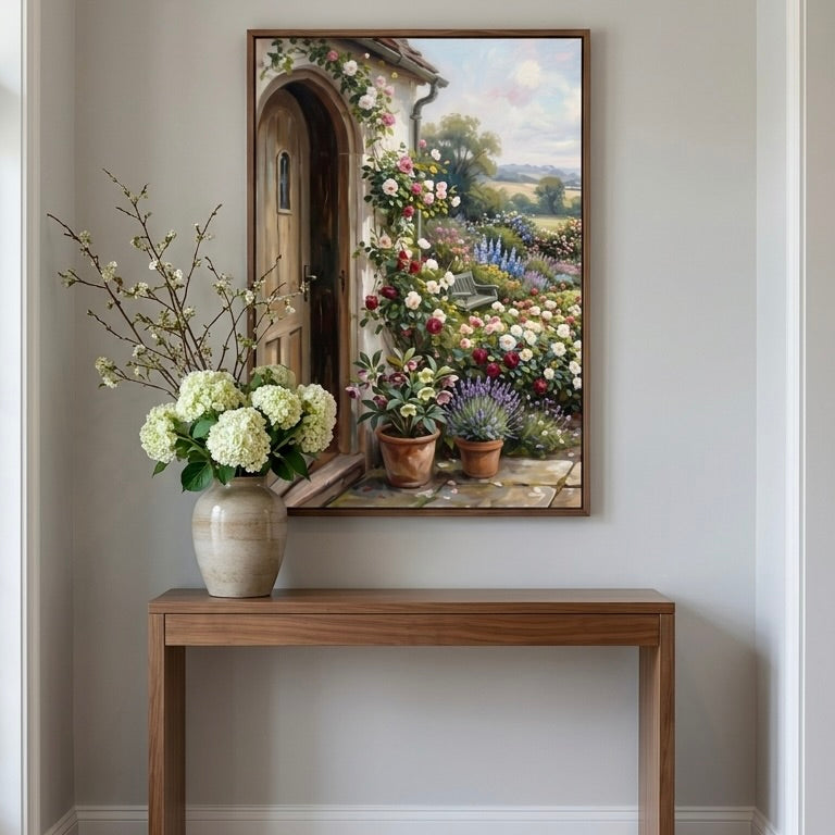 Rustic Provence Wall Art: Lavender Window and Sunlit Fields