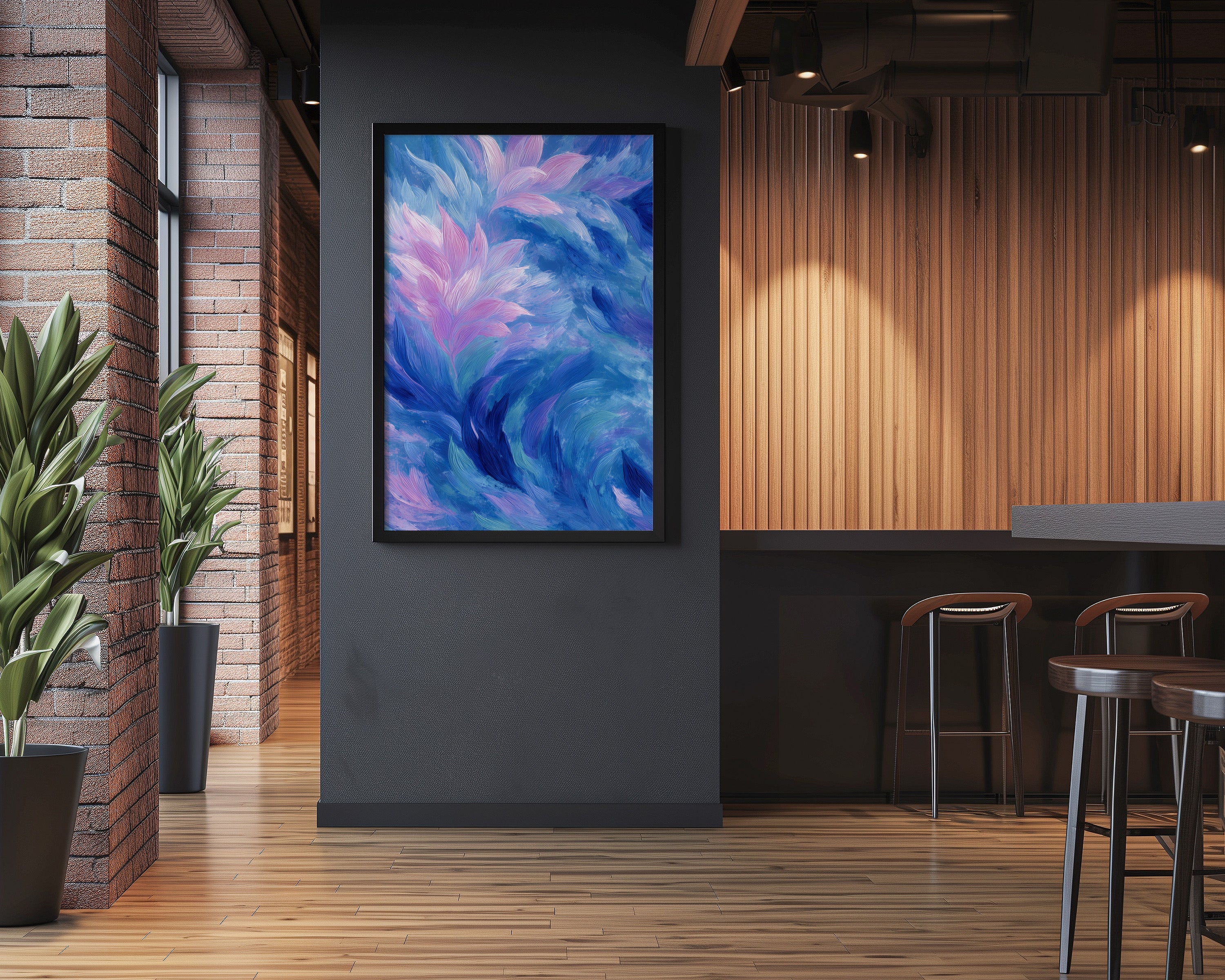Underwater Art Print – Abstract Sea Painting | Pastel Sea Flora & Ocean Wall Decor