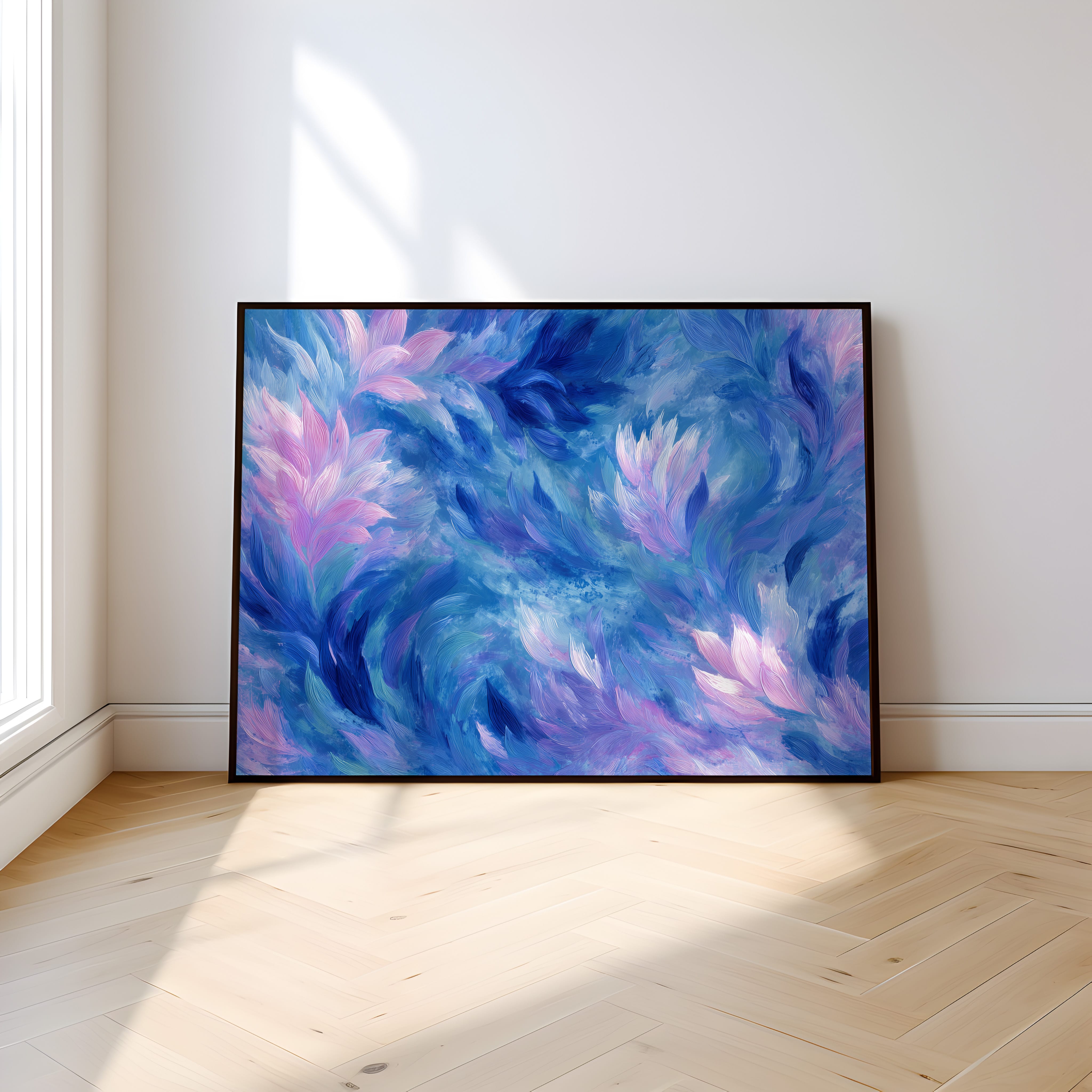 Underwater Art Print – Abstract Sea Painting | Pastel Sea Flora & Ocean Wall Decor