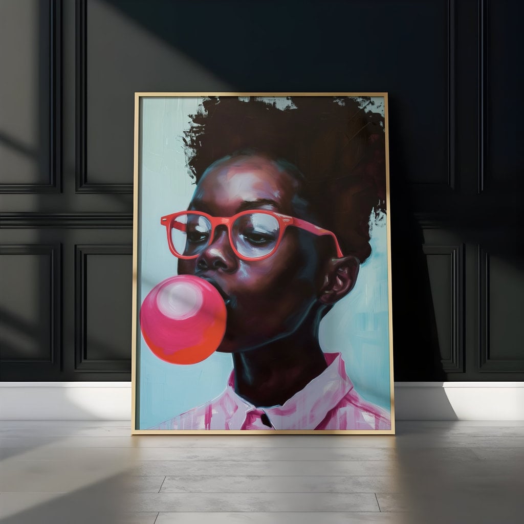 Bold Identity: Vibrant African American Portrait Art | Modern & Empowering Wall Decor