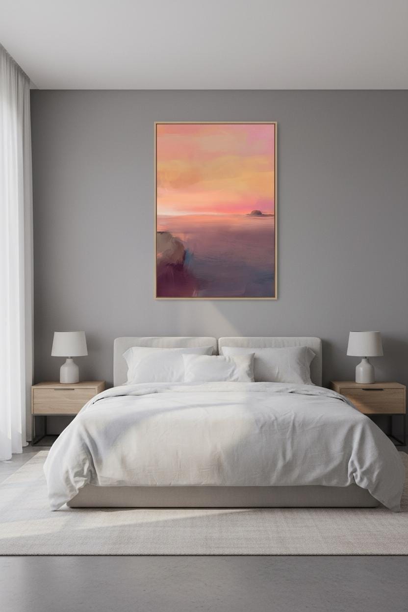 Desert Canyon Art Print - Southwest Wall Art | Terracotta Cliffs Decor, Blue Azure Accents